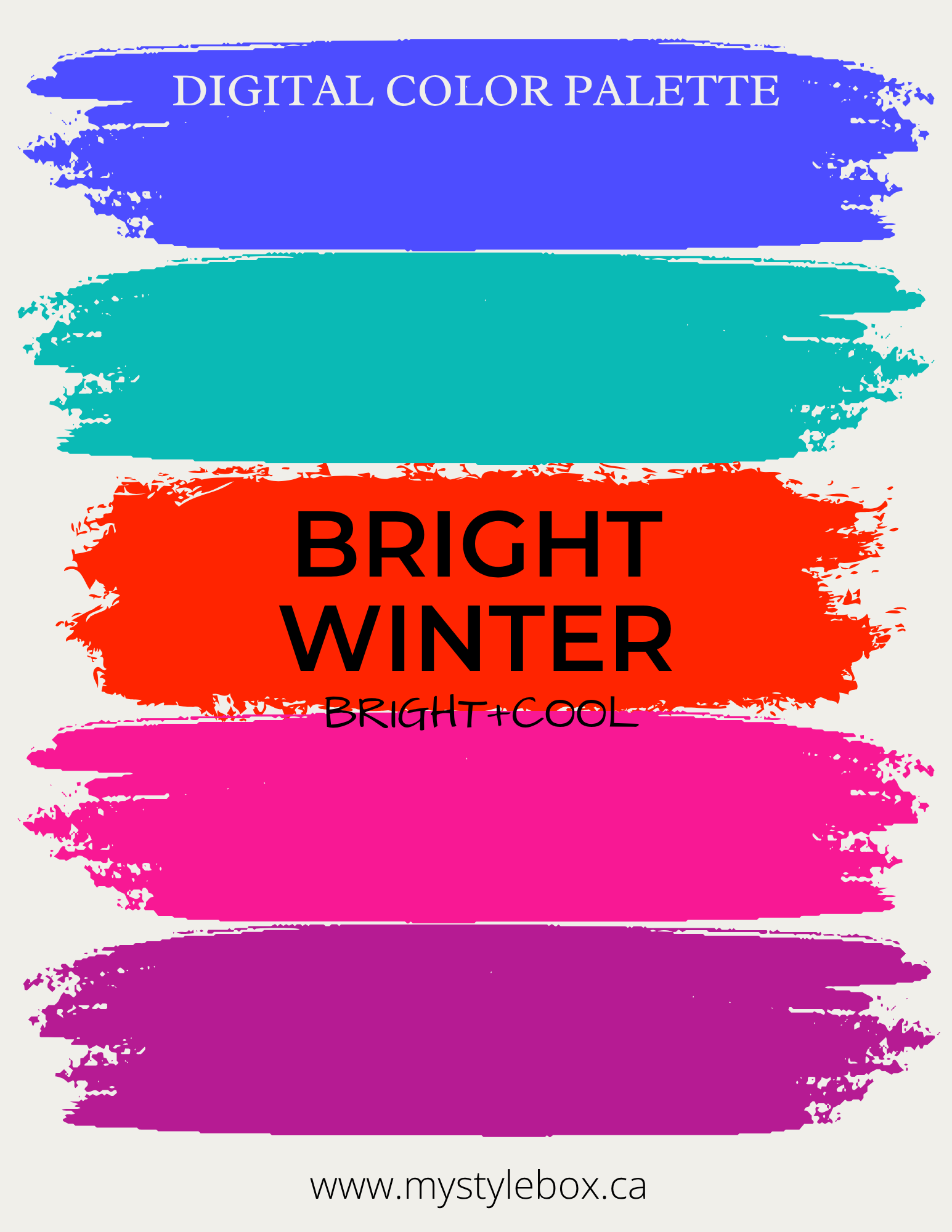 Digital Seasonal Color Palette and Combinations