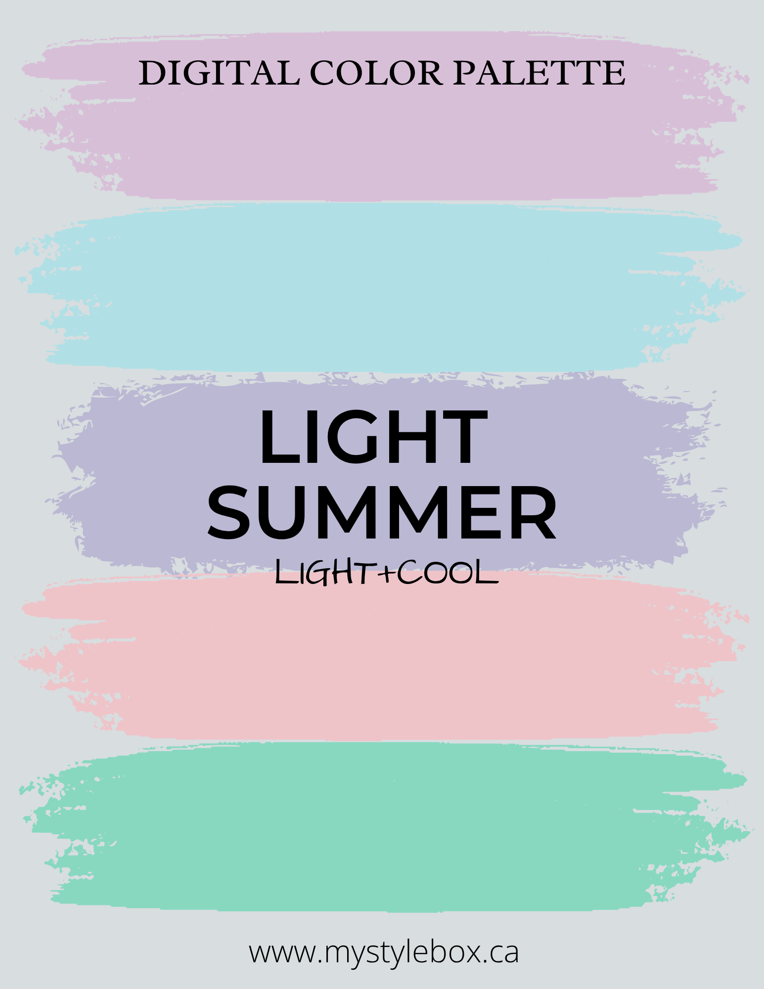 Digital Seasonal Color Palette and Combinations