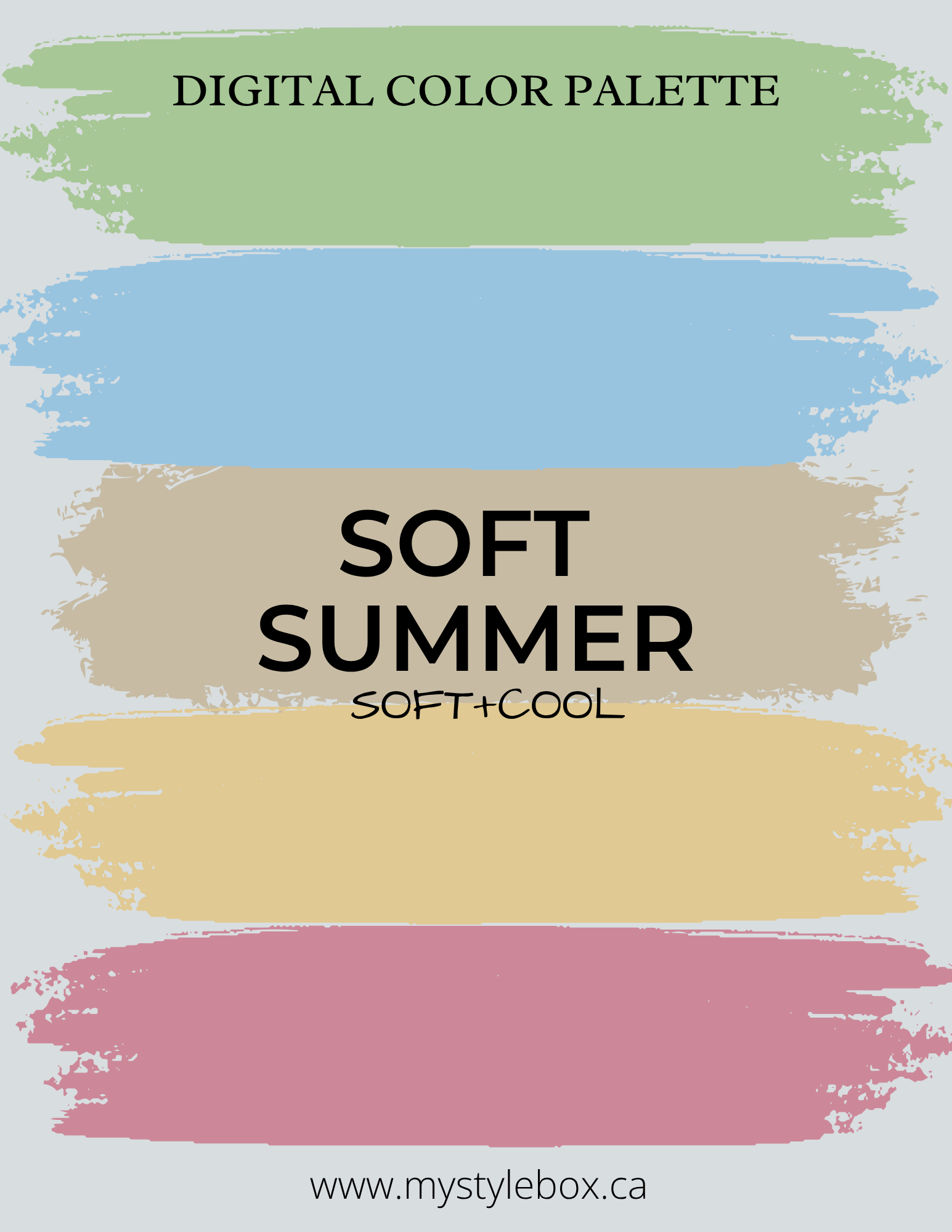 Digital Seasonal Color Palette and Combinations