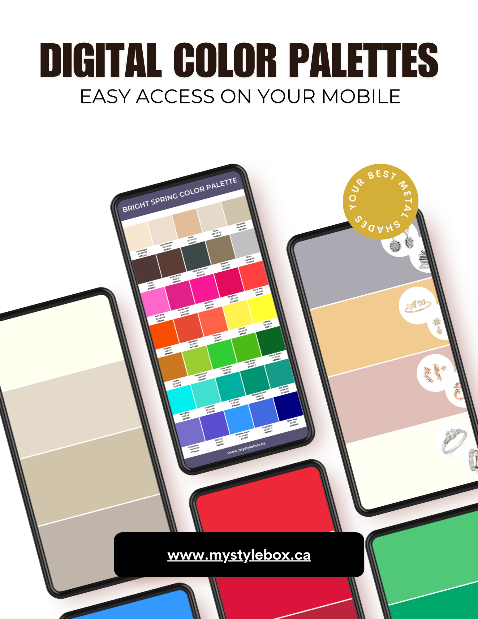 Digital Seasonal Color Palette and Combinations