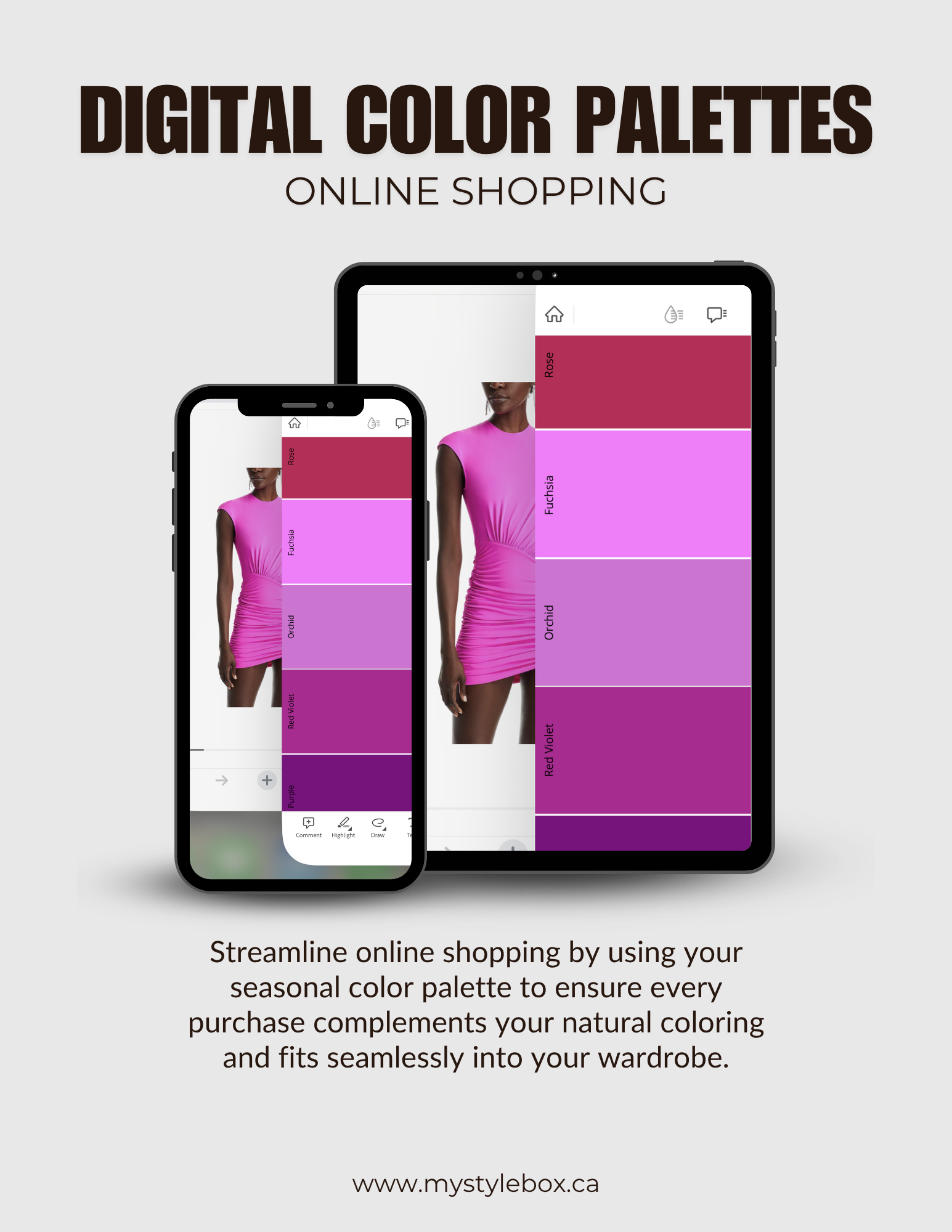 Digital Seasonal Color Analysis Palette