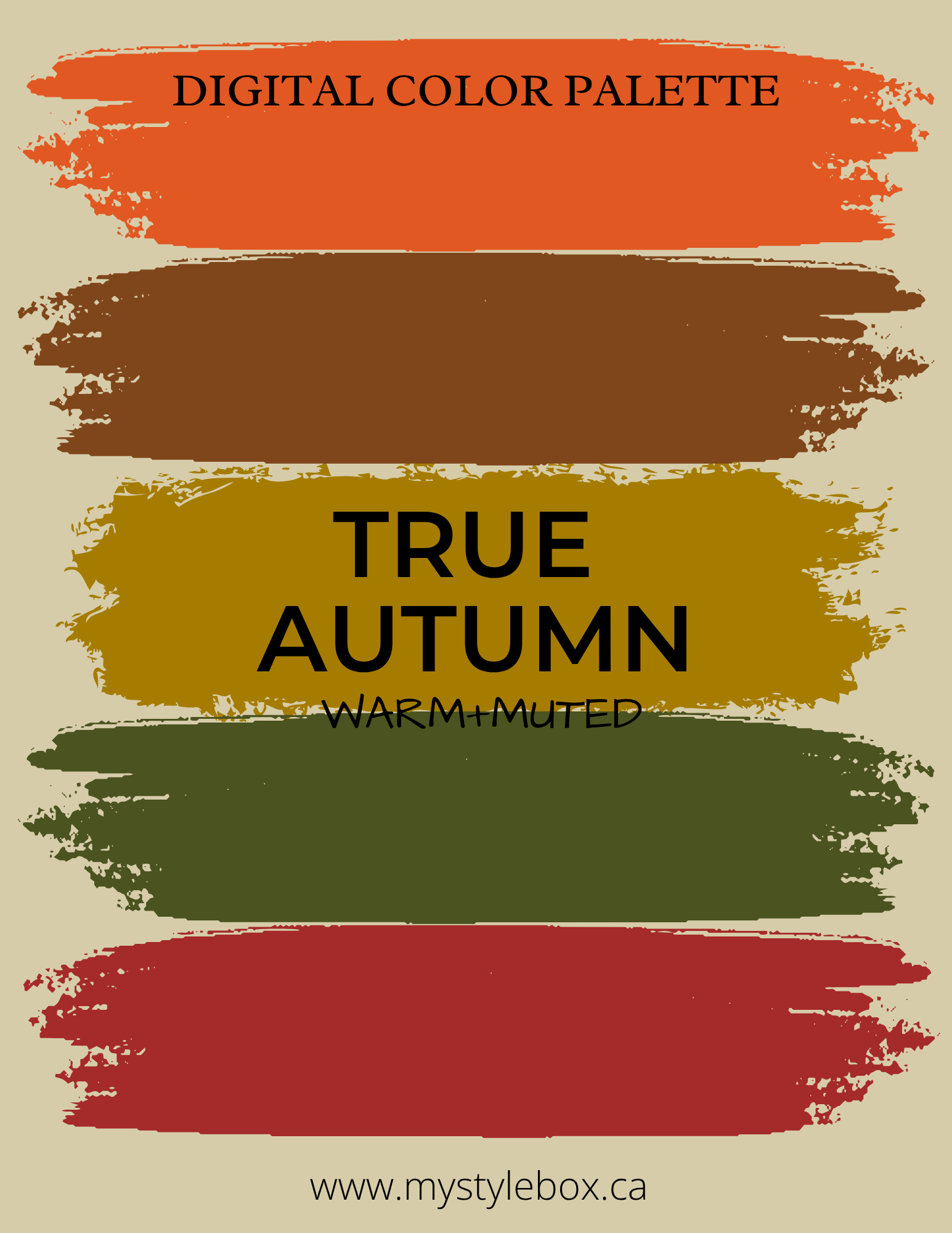 Digital Seasonal Color Palette and Combinations