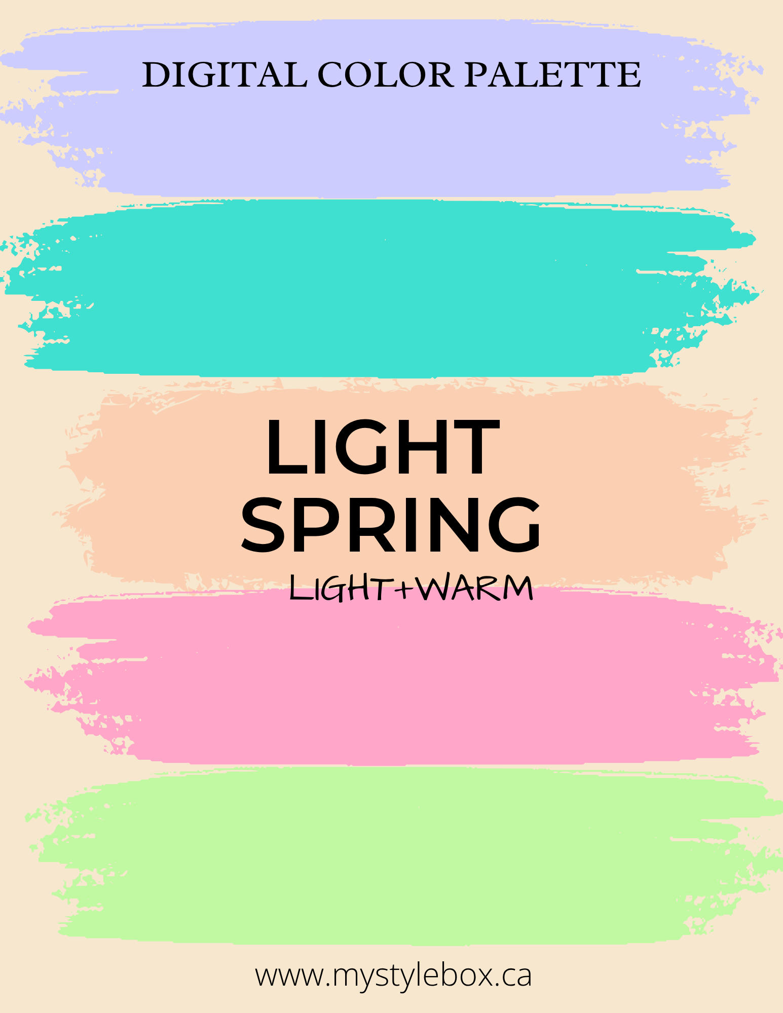 Digital Seasonal Color Palette and Combinations