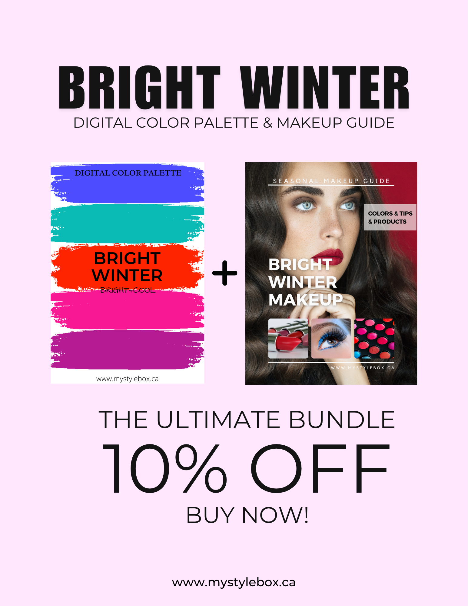 Bright Winter Digital Color Palette and Makeup Guide