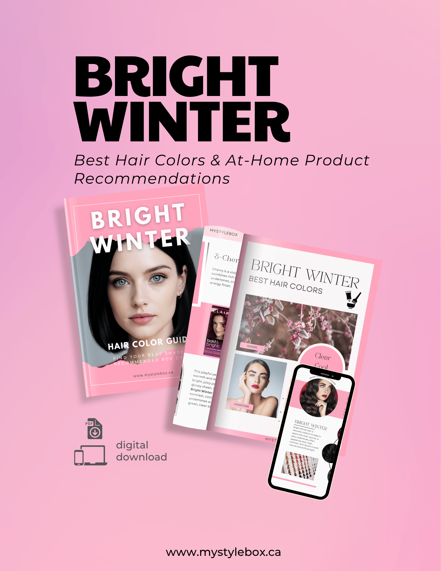 Bright Winter Season Hair Color Guide