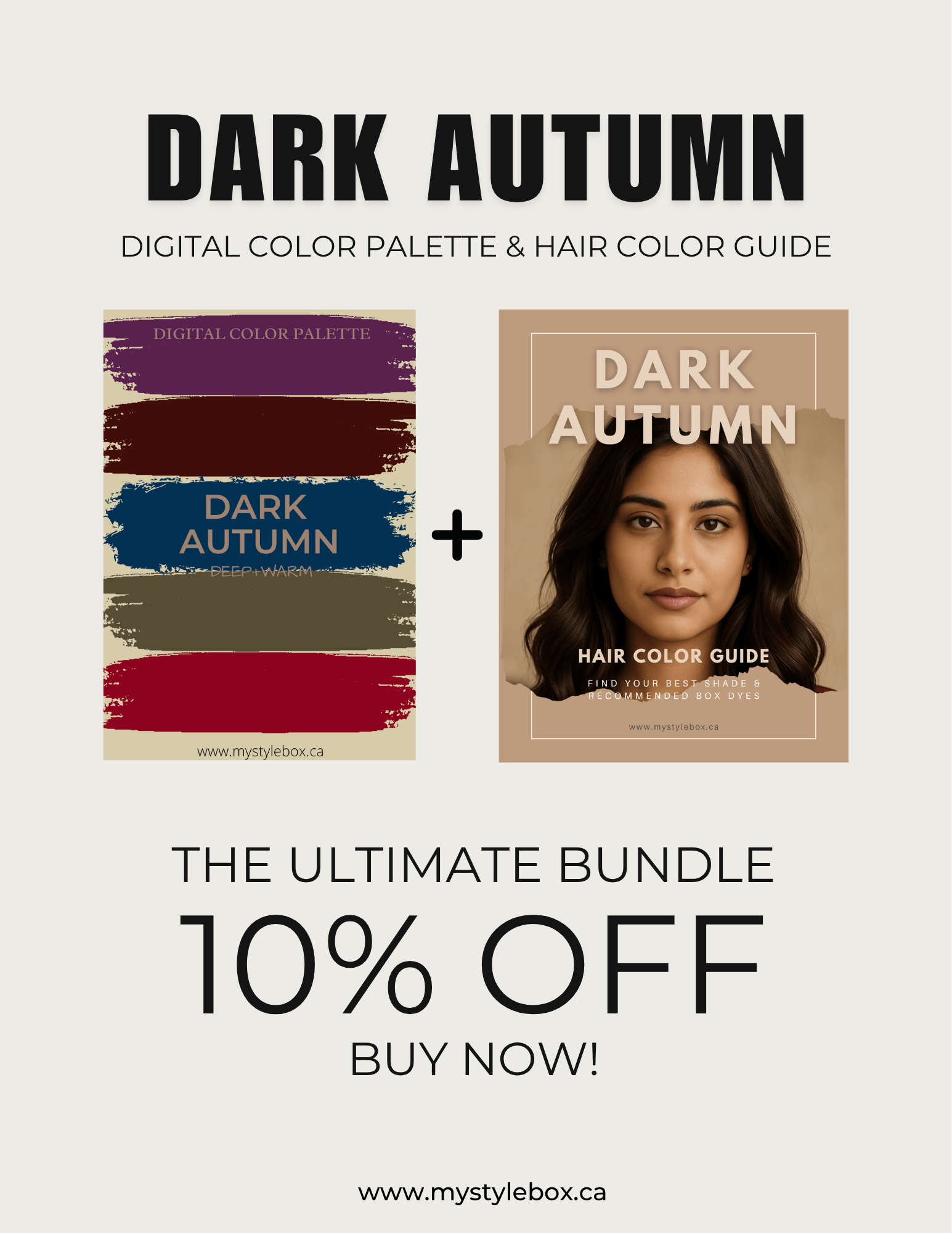 Dark Autumn Digital Color Palette and Hair Color Guide