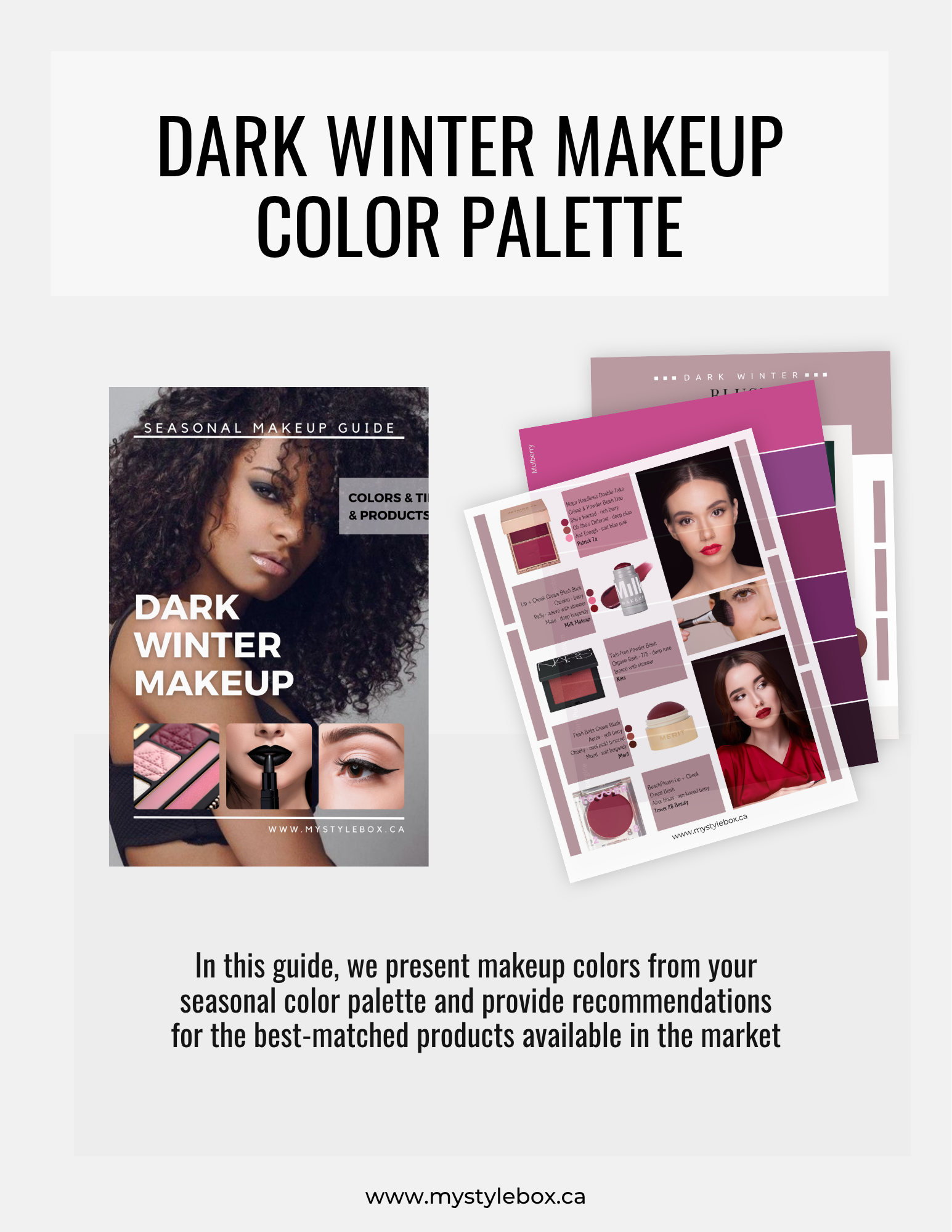 Dark Winter Digital Color Palette and Makeup Guide