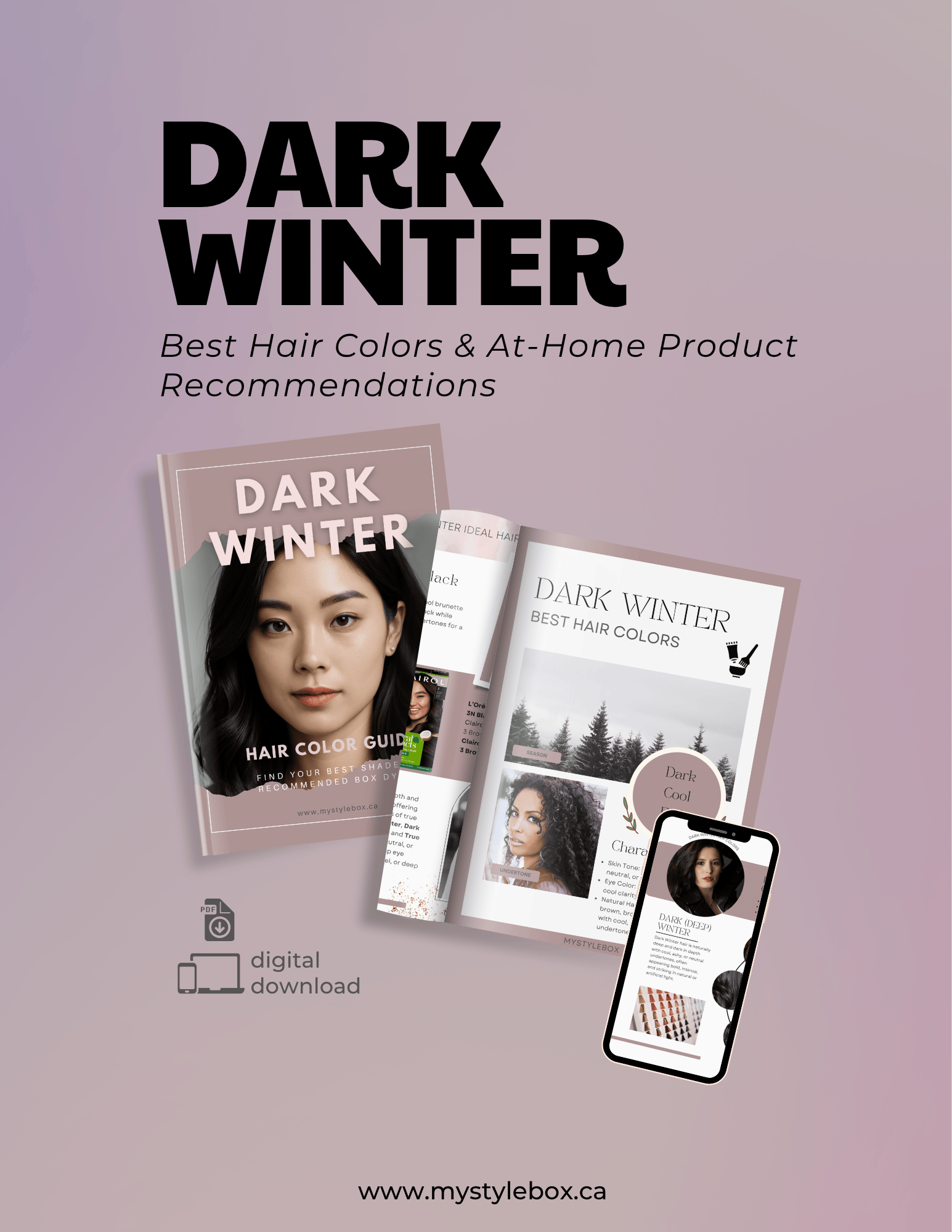 Dark Winter Season Hair Color Guide