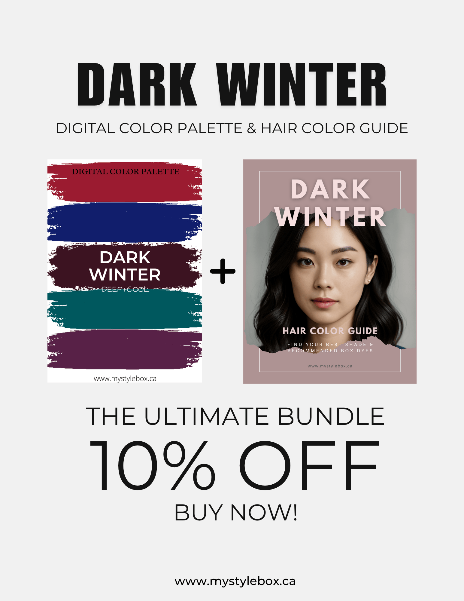 Dark Winter Digital Color Palette and Hair Color Guide