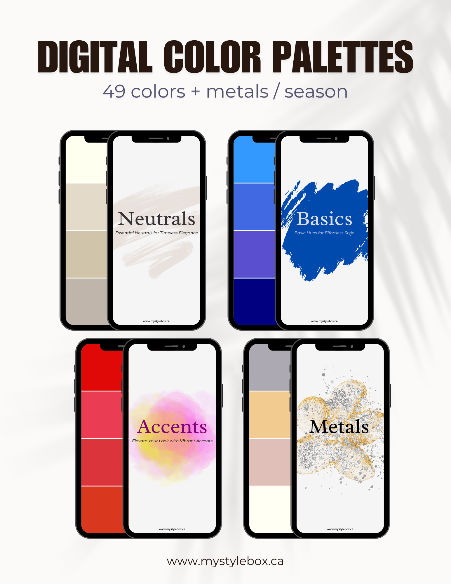 True Spring Digital Color Palette and Hair Color Guide