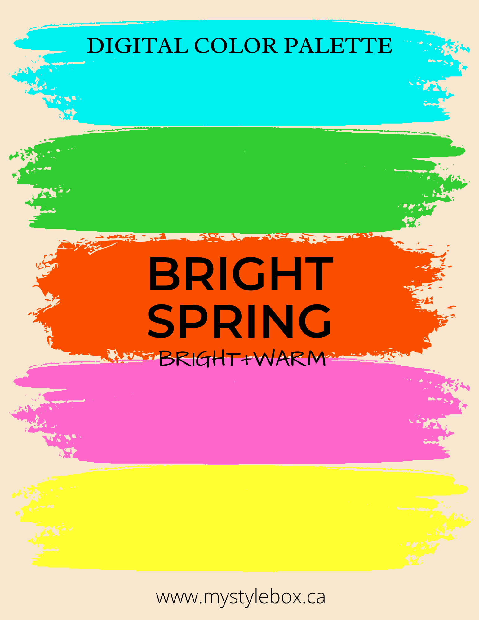 Digital Seasonal Color Palette and Combinations