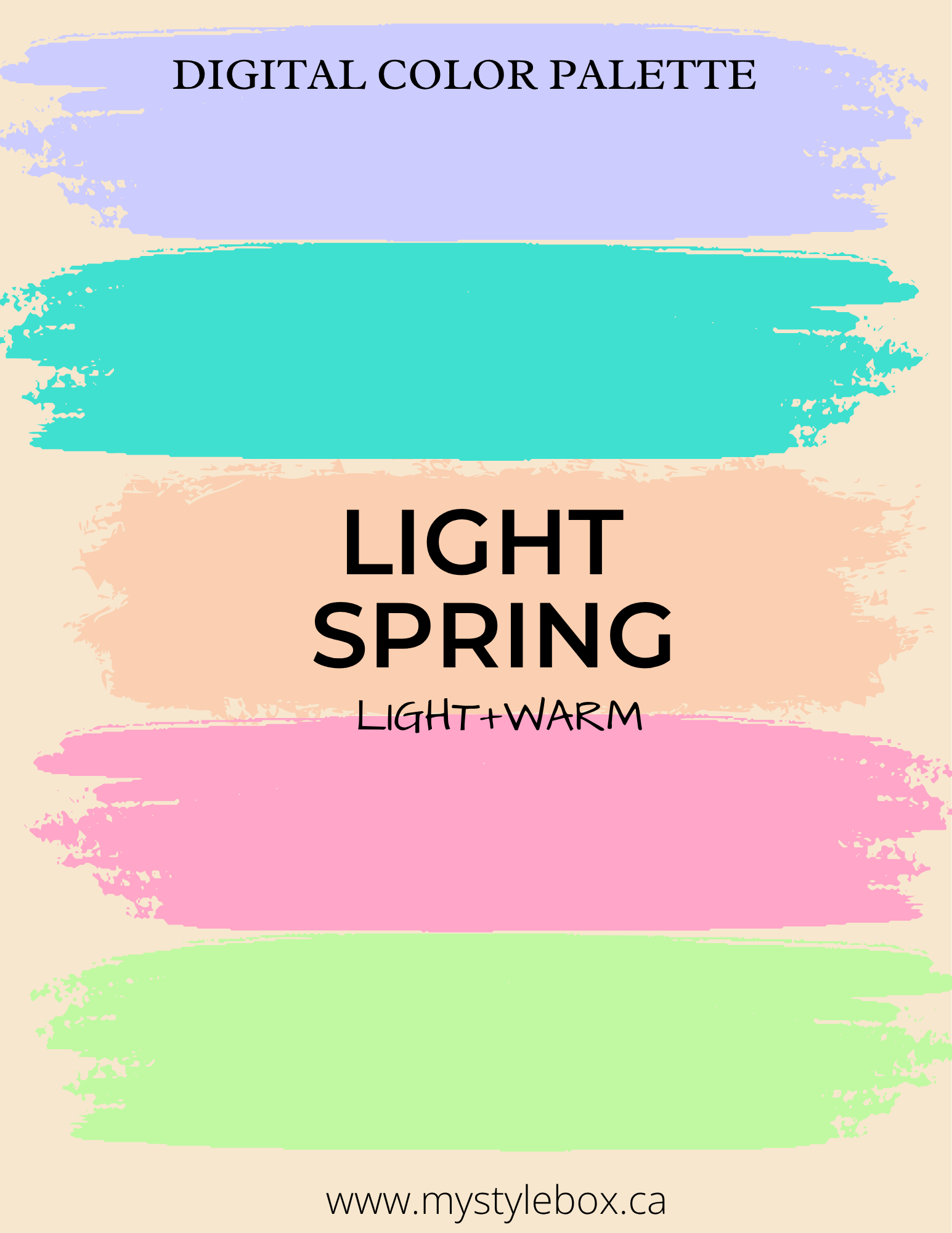 Light Spring Digital Color Palette and Makeup Guide
