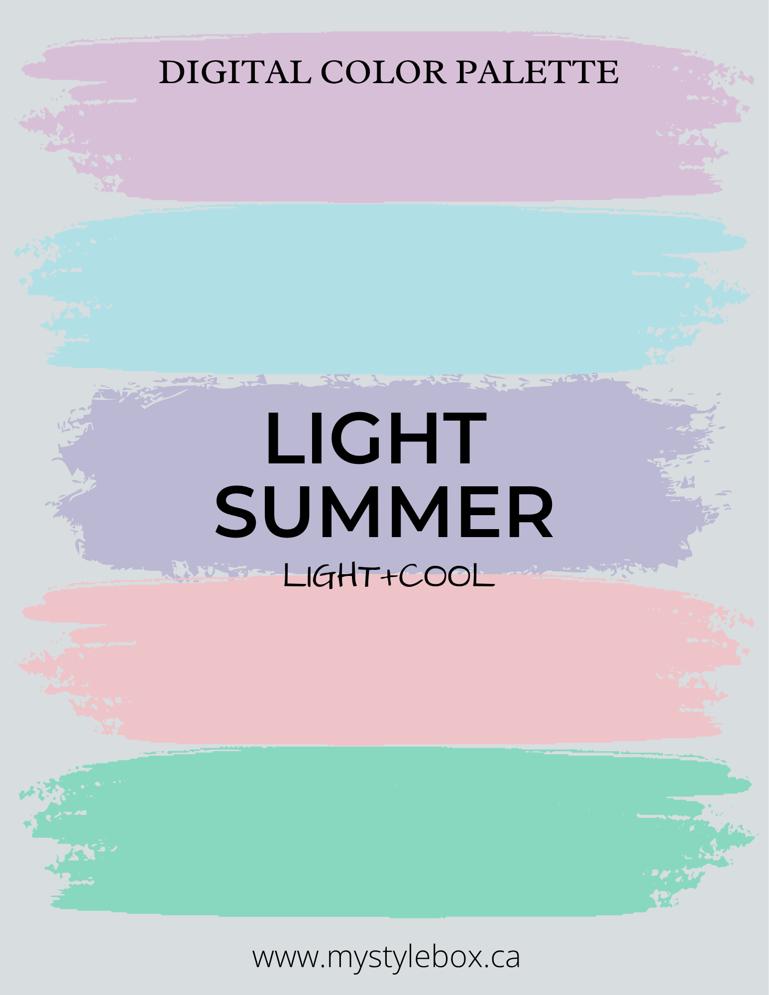 Light Summer Digital Color Palette and Makeup Guide
