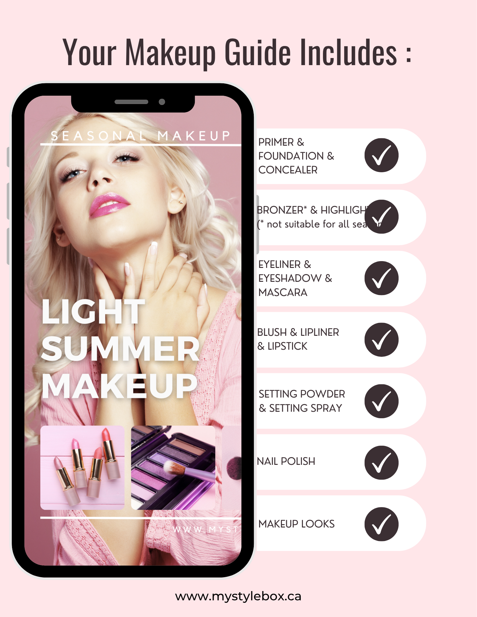 Light Summer Digital Color Palette and Makeup Guide