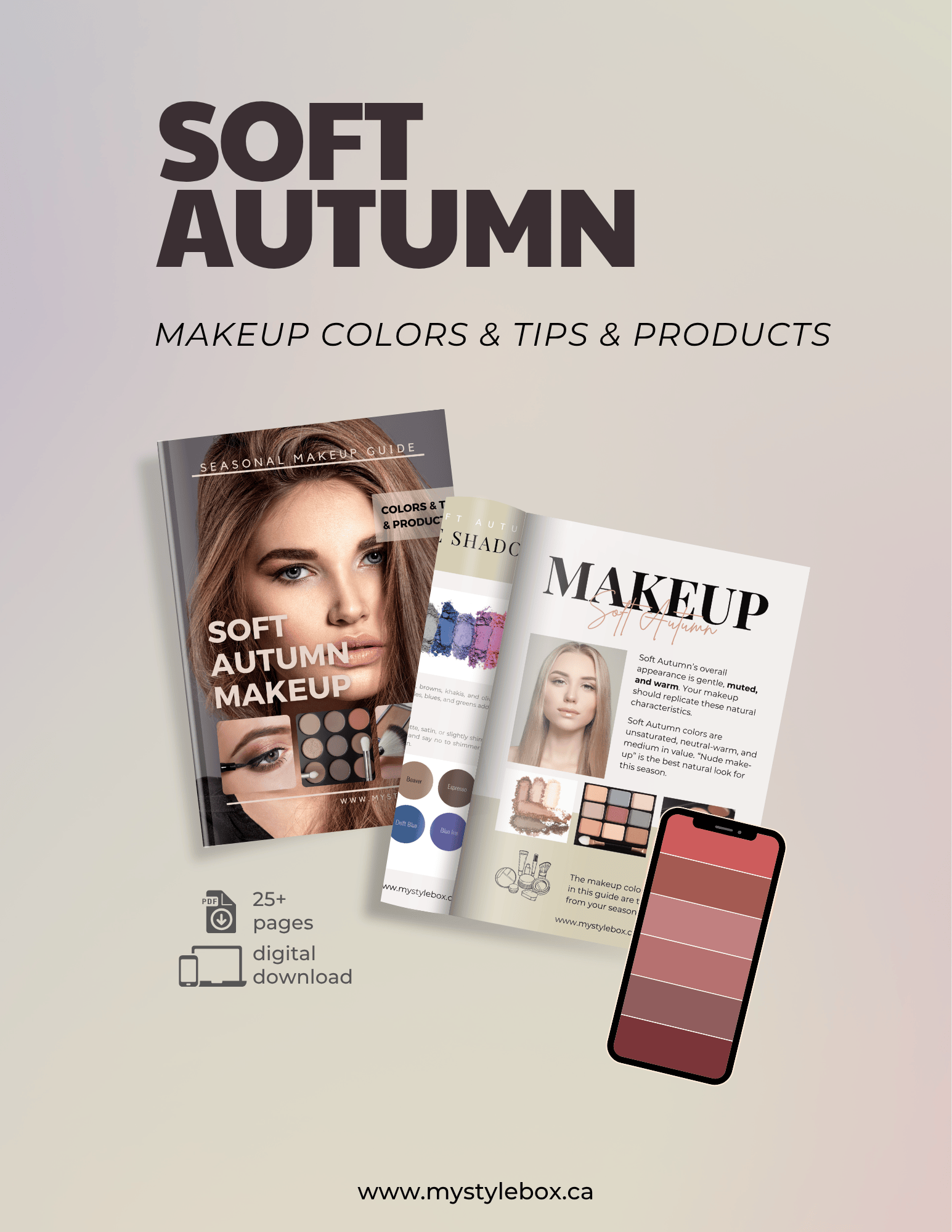 Soft Autumn Color Season Makeup Guide