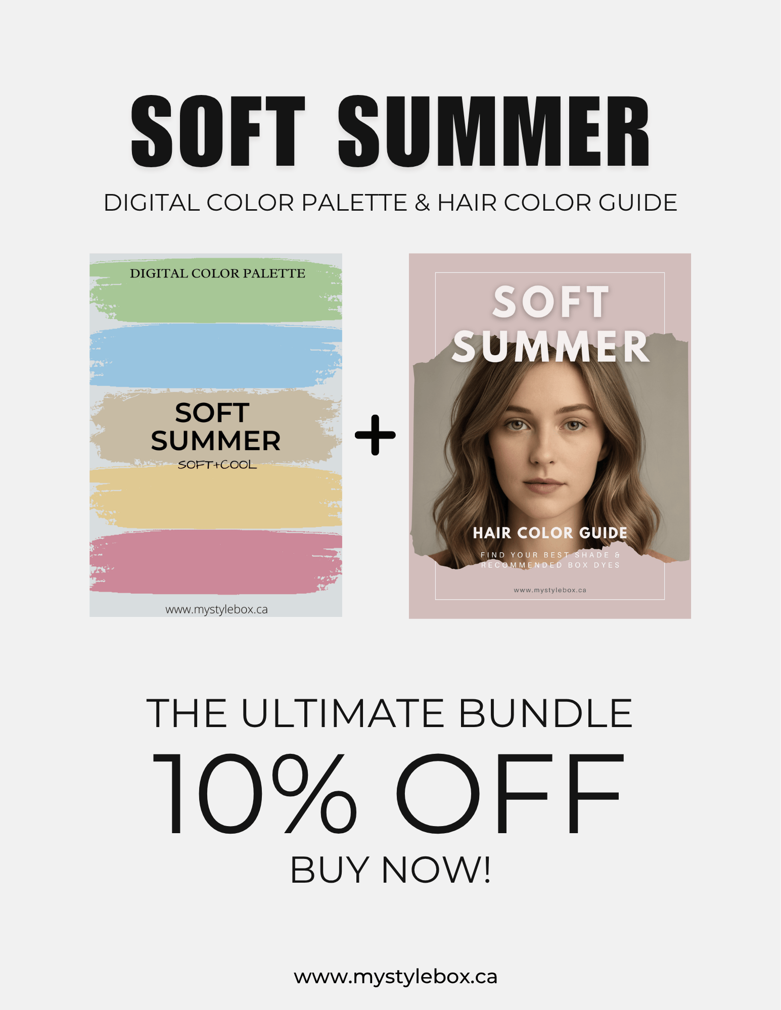Soft Summer Digital Color Palette and Hair Color Guide