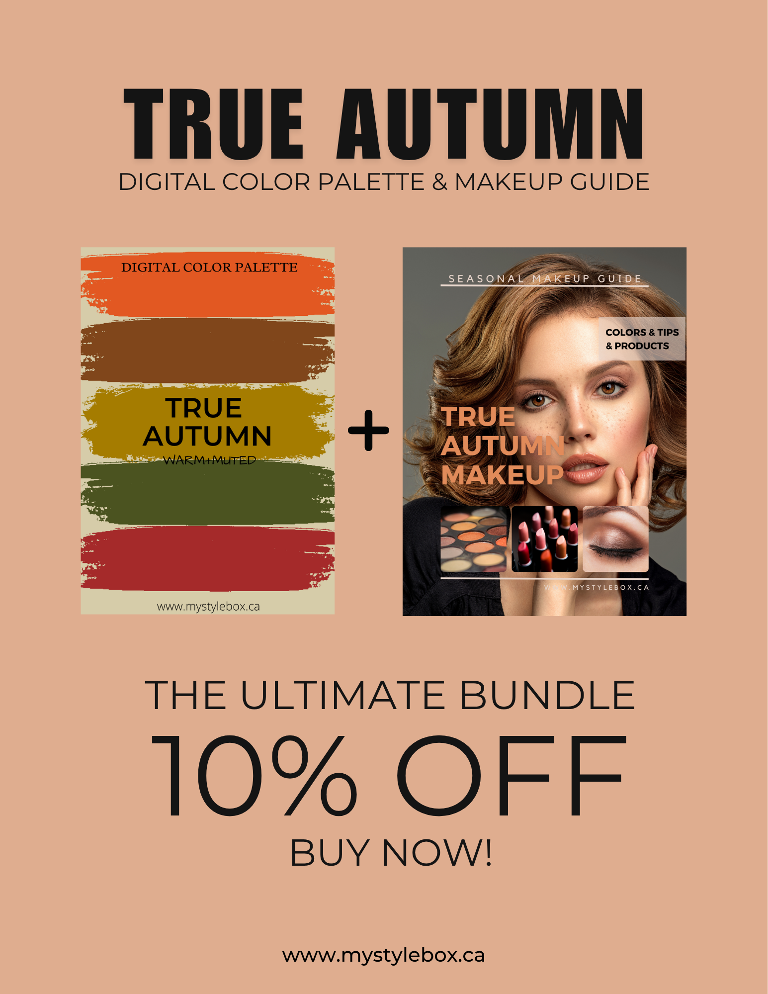 True Autumn Digital Color Palette and Makeup Guide