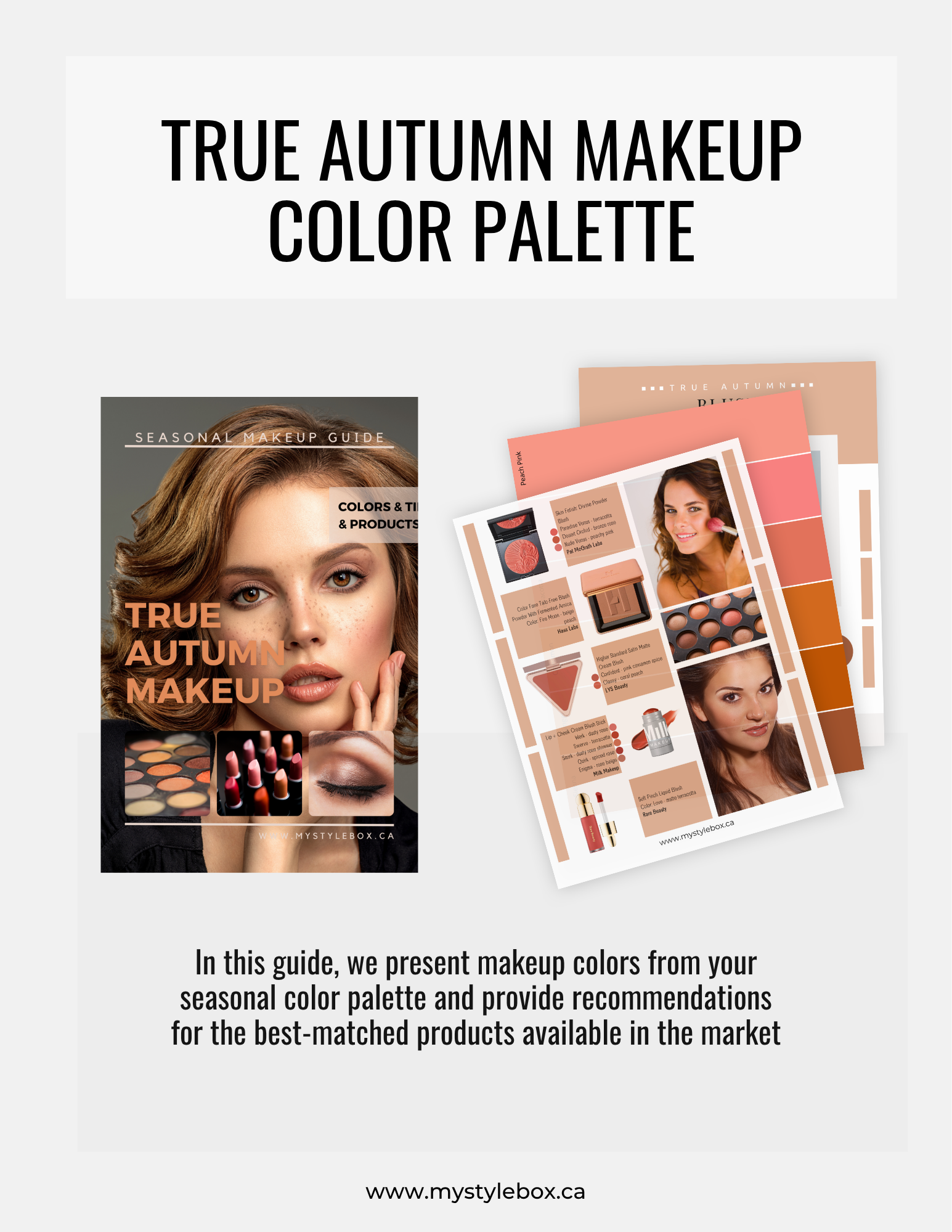 True Autumn Digital Color Palette and Makeup Guide