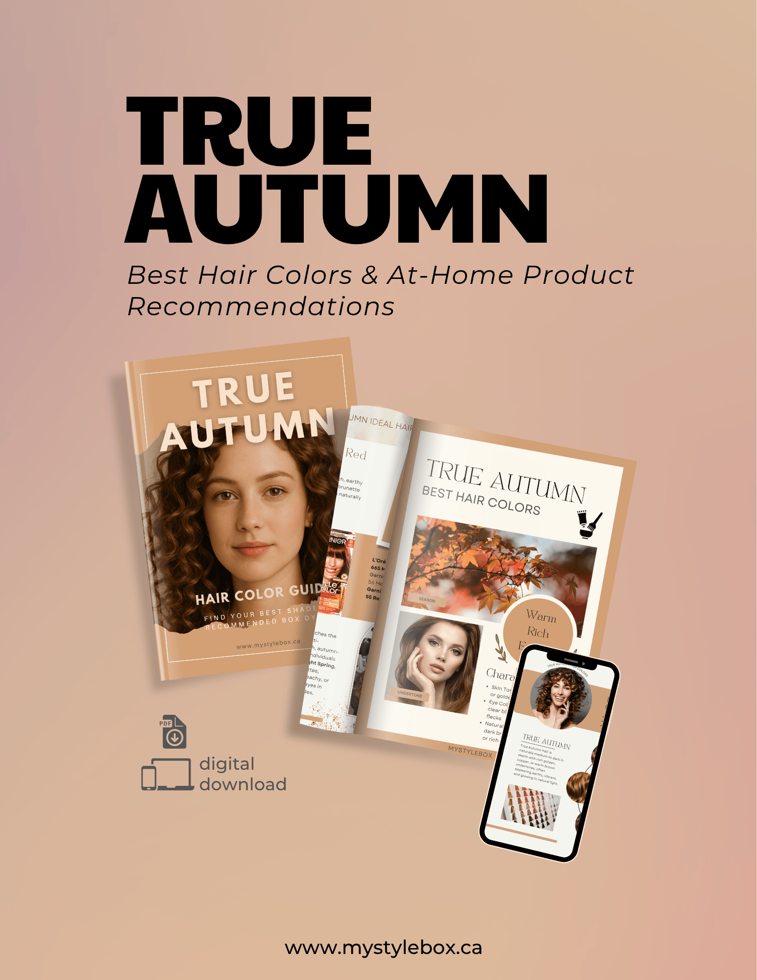 True Autumn Season Hair Color Guide