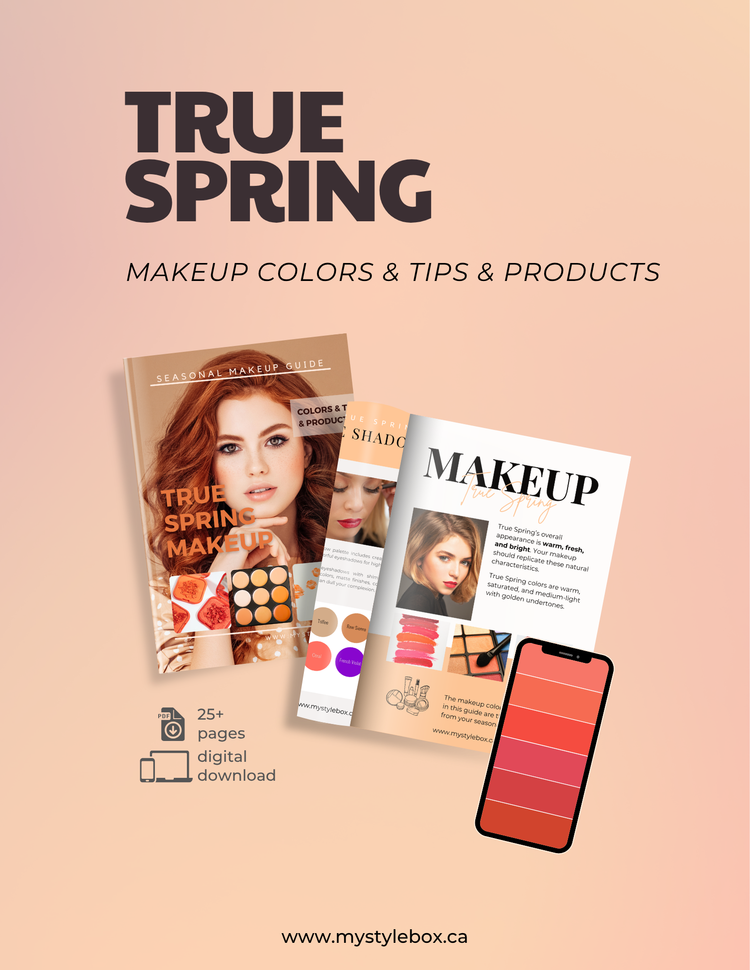 True Spring Digital Color Palette and Makeup Guide