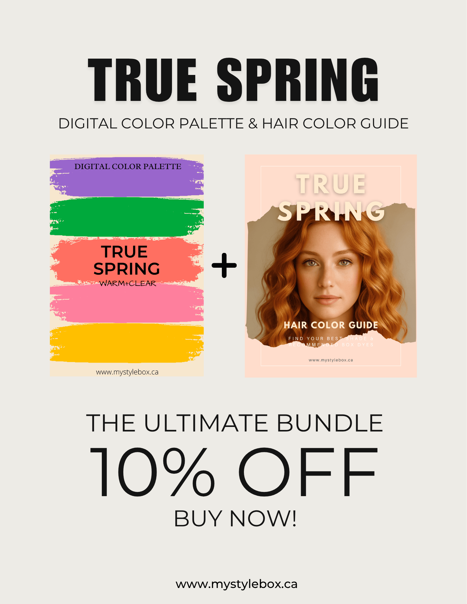 True Spring Digital Color Palette and Hair Color Guide