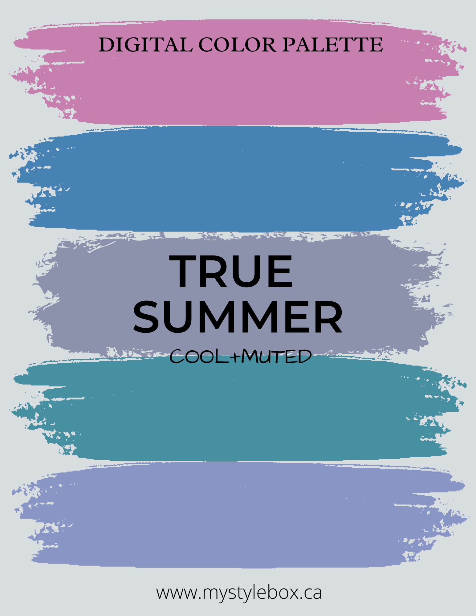 True Summer Digital Color Palette and Makeup Guide