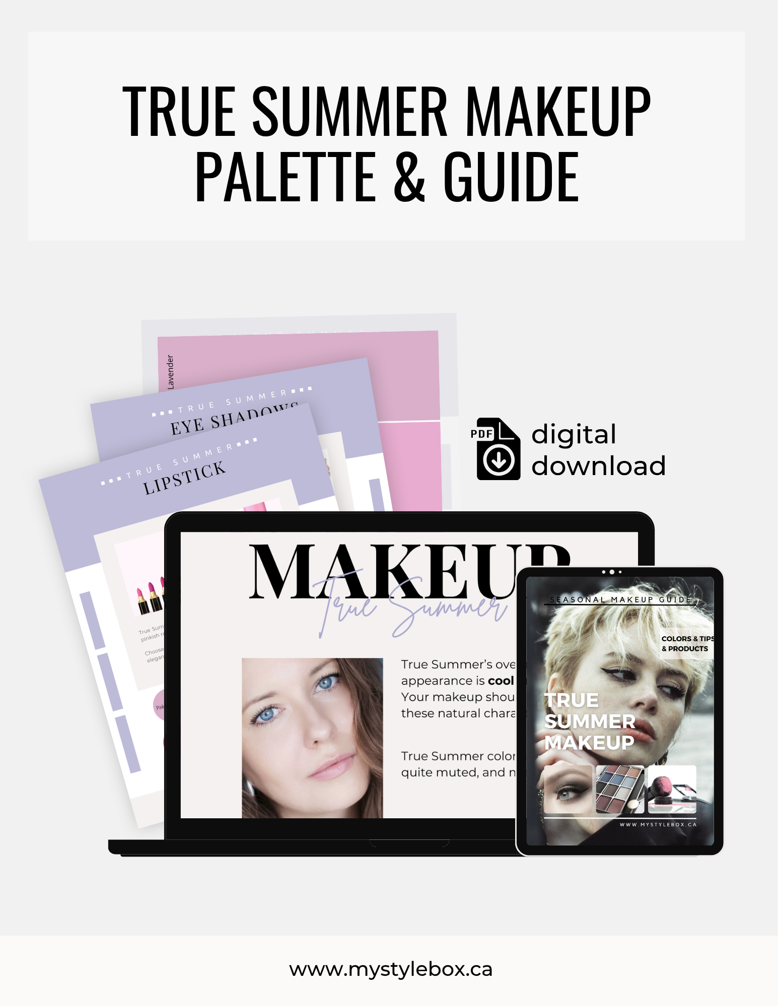 True Summer Digital Color Palette and Makeup Guide