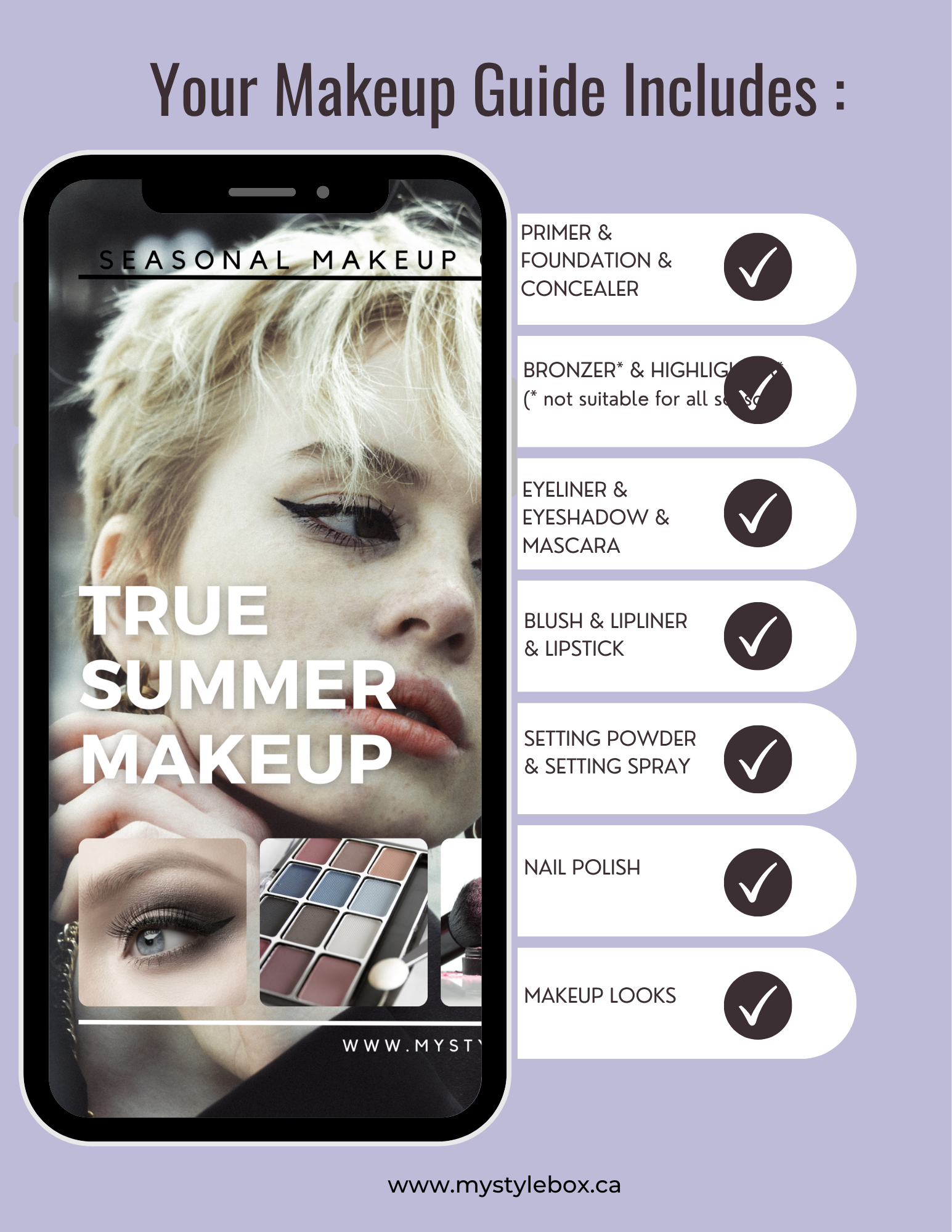 True Summer Digital Color Palette and Makeup Guide