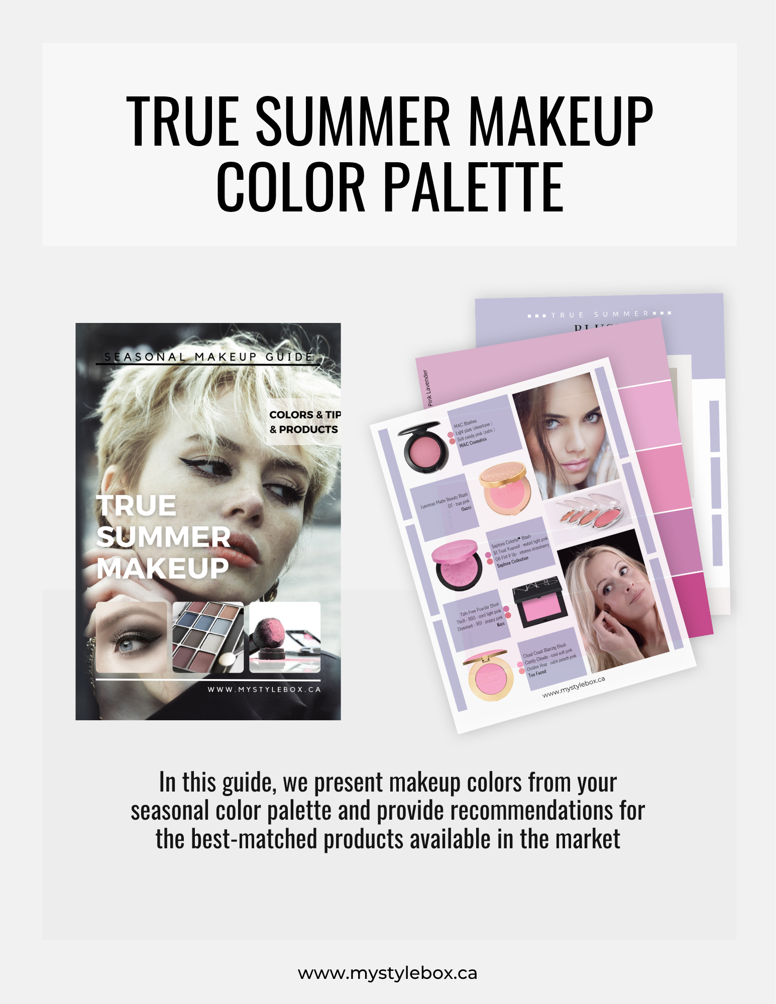 True Summer Digital Color Palette and Makeup Guide