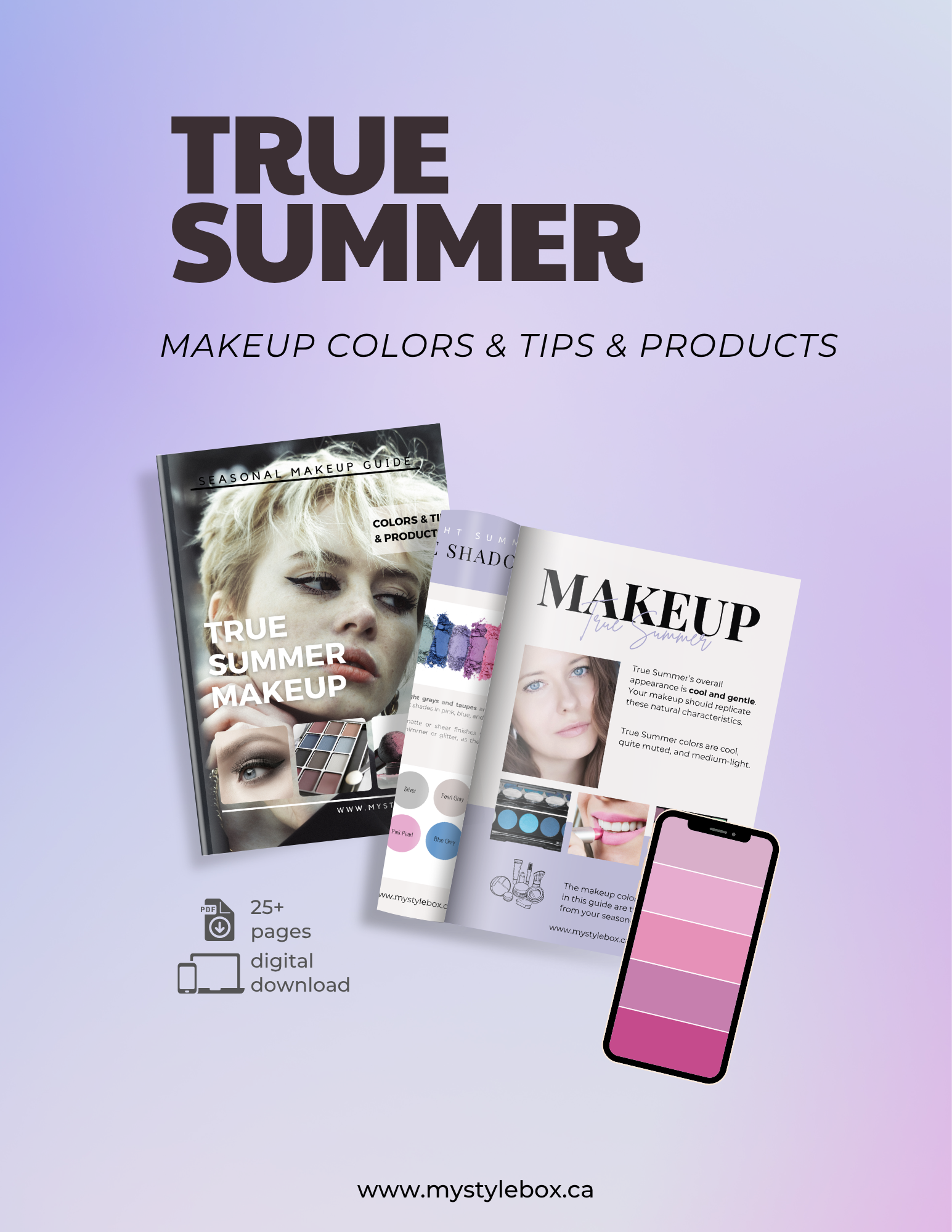 True Summer Digital Color Palette and Makeup Guide