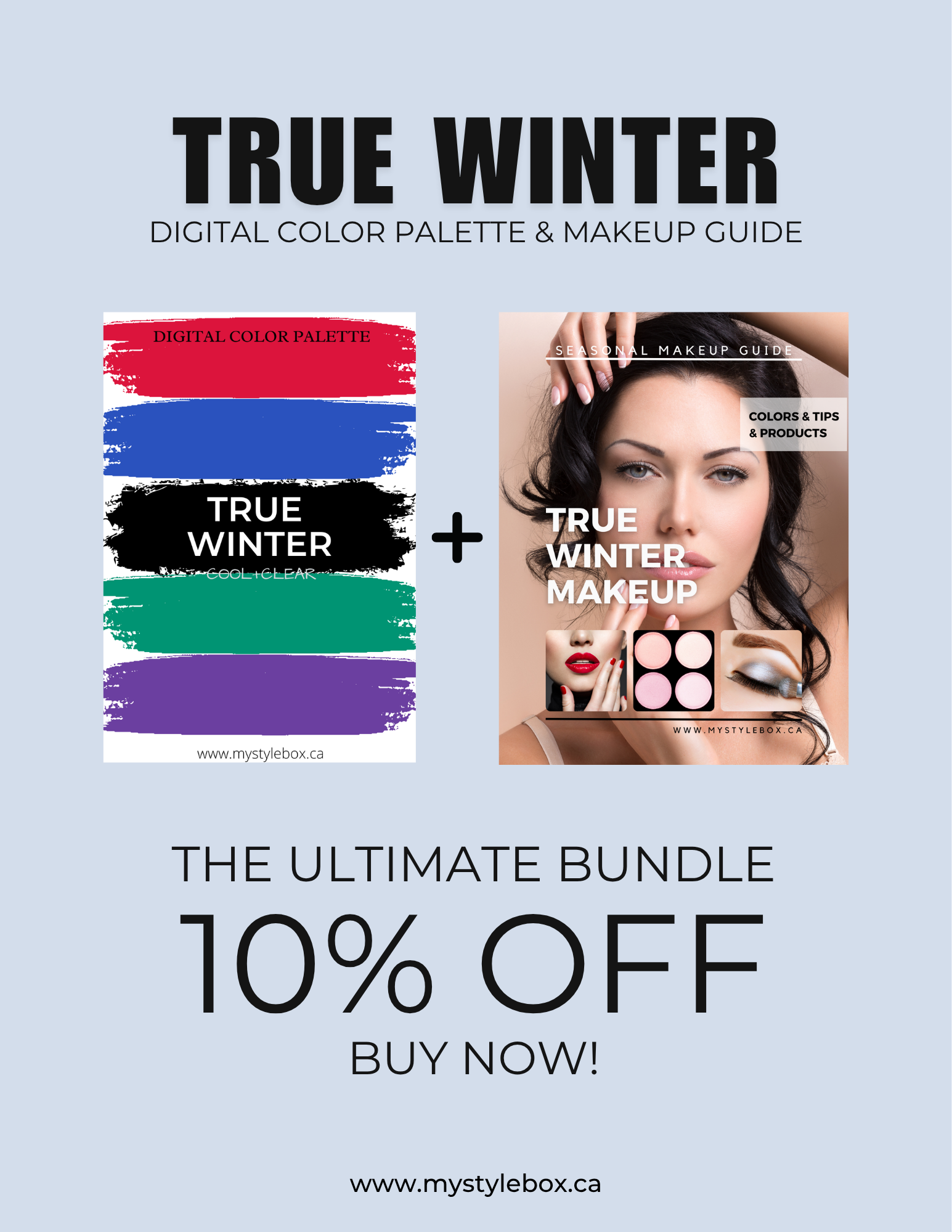 True Winter Digital Color Palette and Makeup Guide