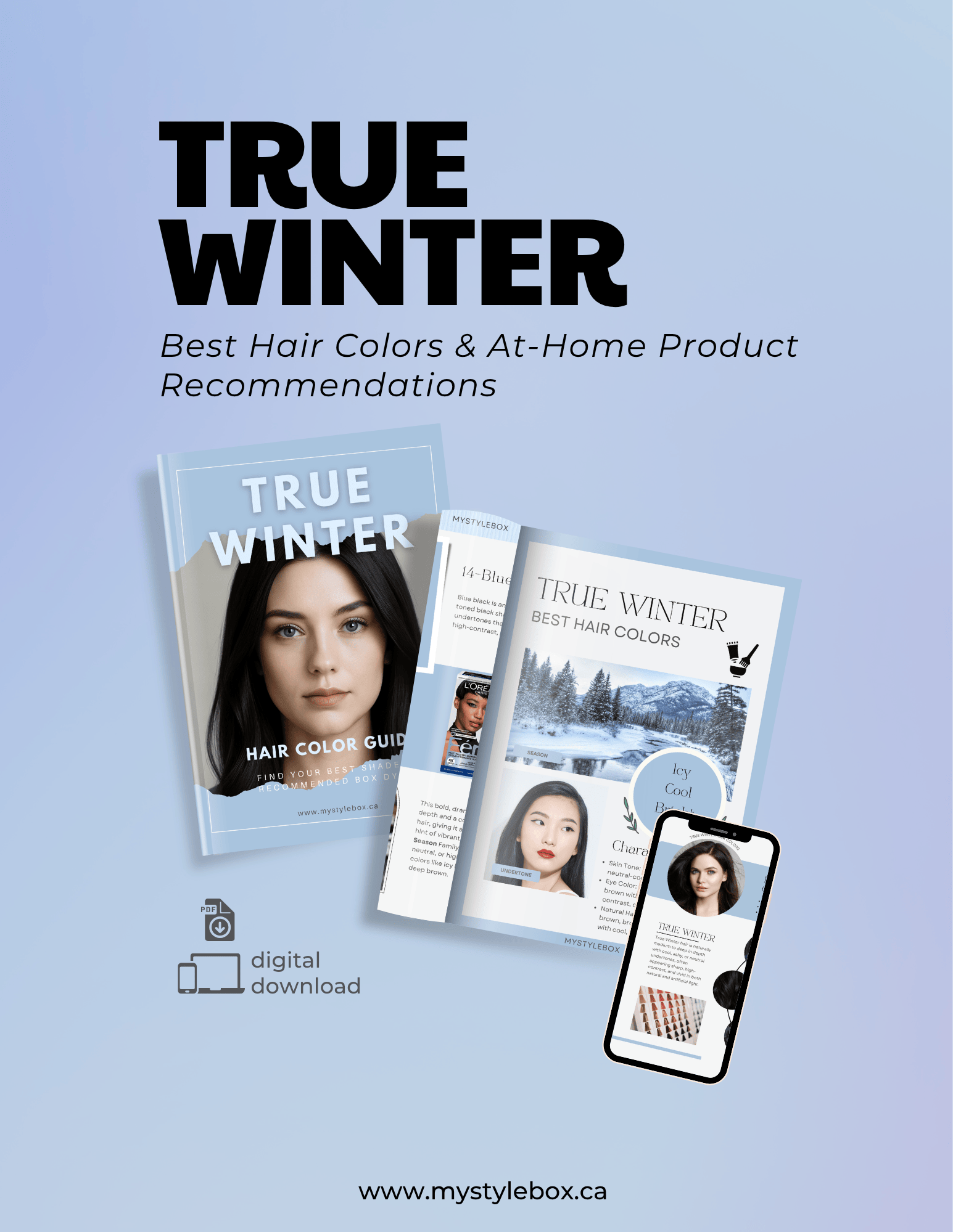 True Winter Season Hair Color Guide
