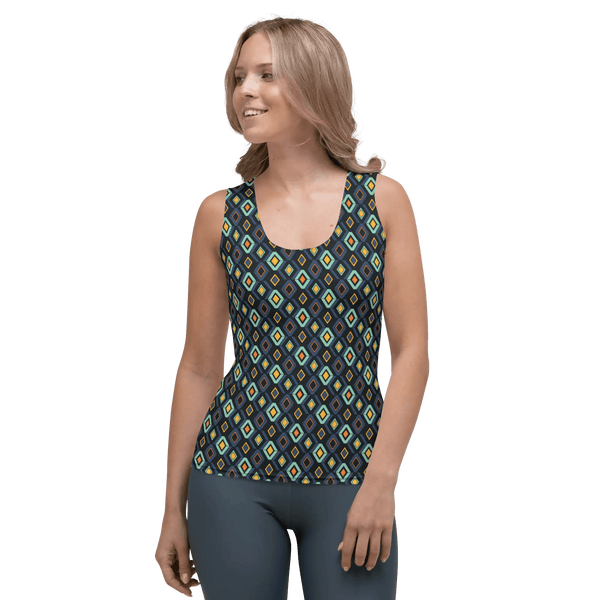 Printed Tank Tops for Bright Winter Seasonal Color Palette