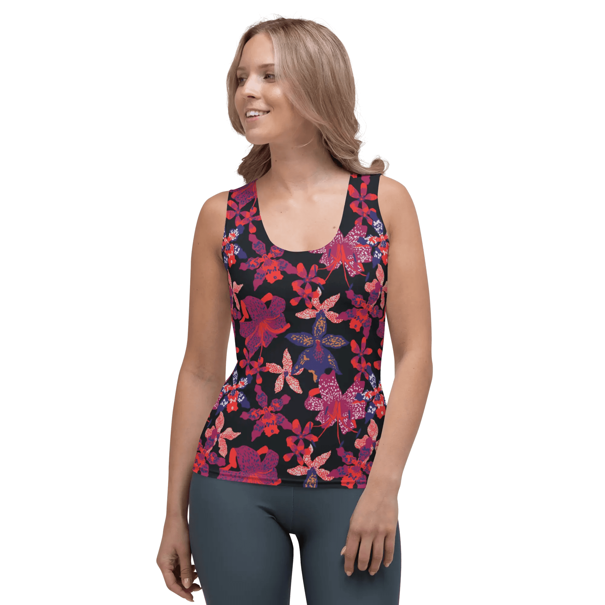 Printed Tank Tops for Bright Winter Seasonal Color Palette