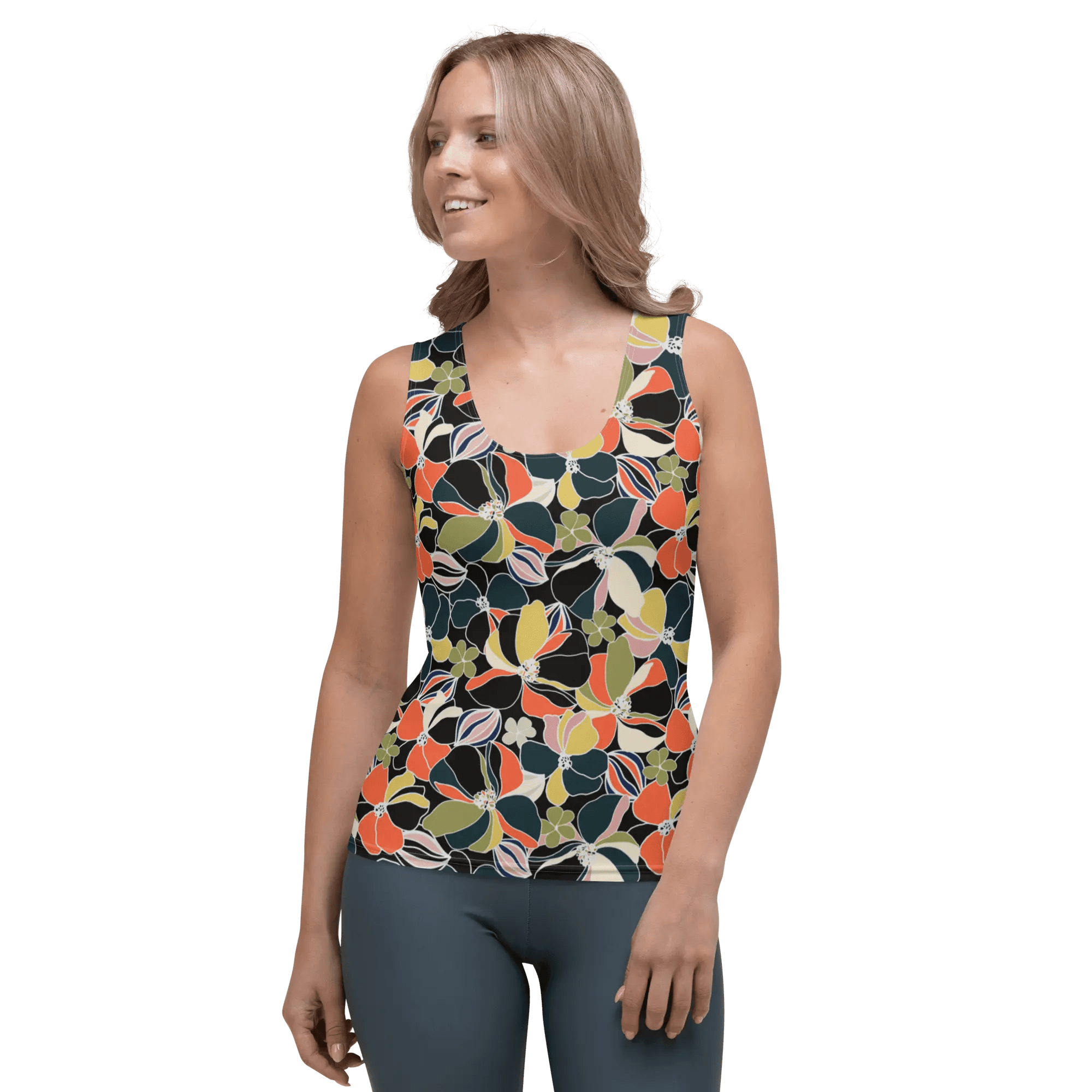 Printed Tank Tops for Dark Autumn Seasonal Color Palette