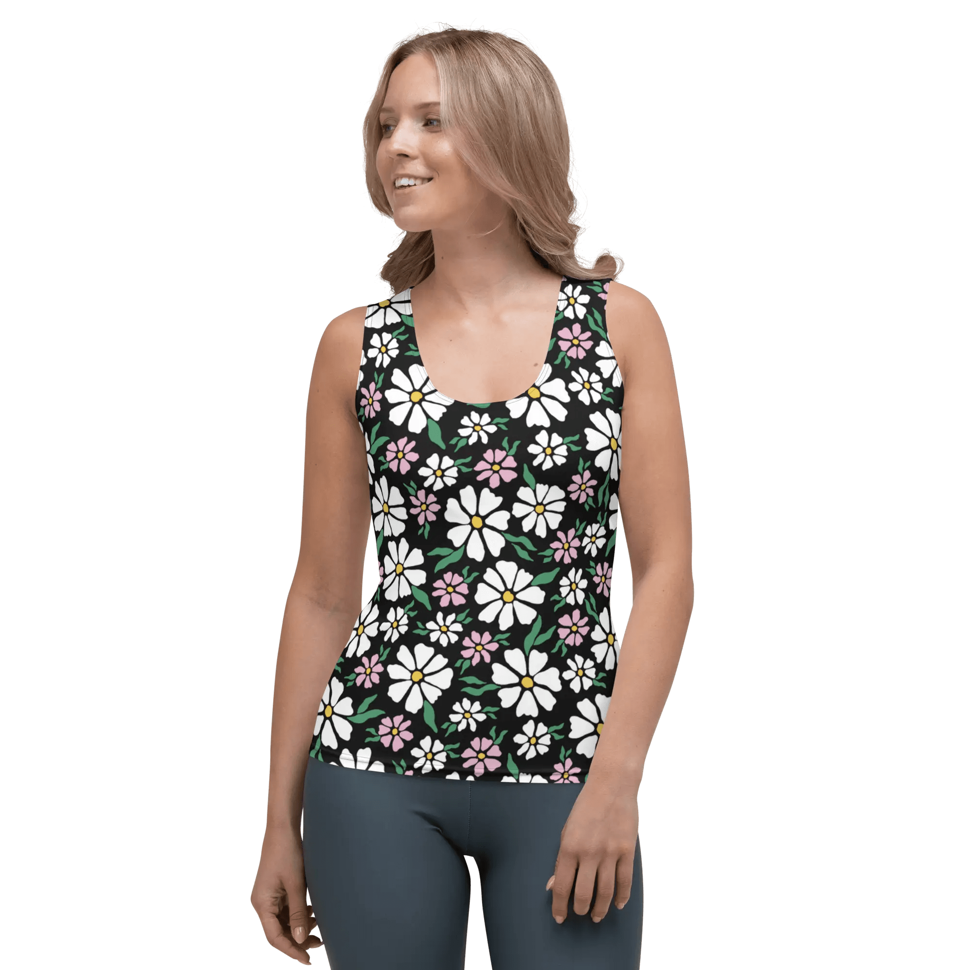 Printed Tank Tops for Bright Winter Seasonal Color Palette