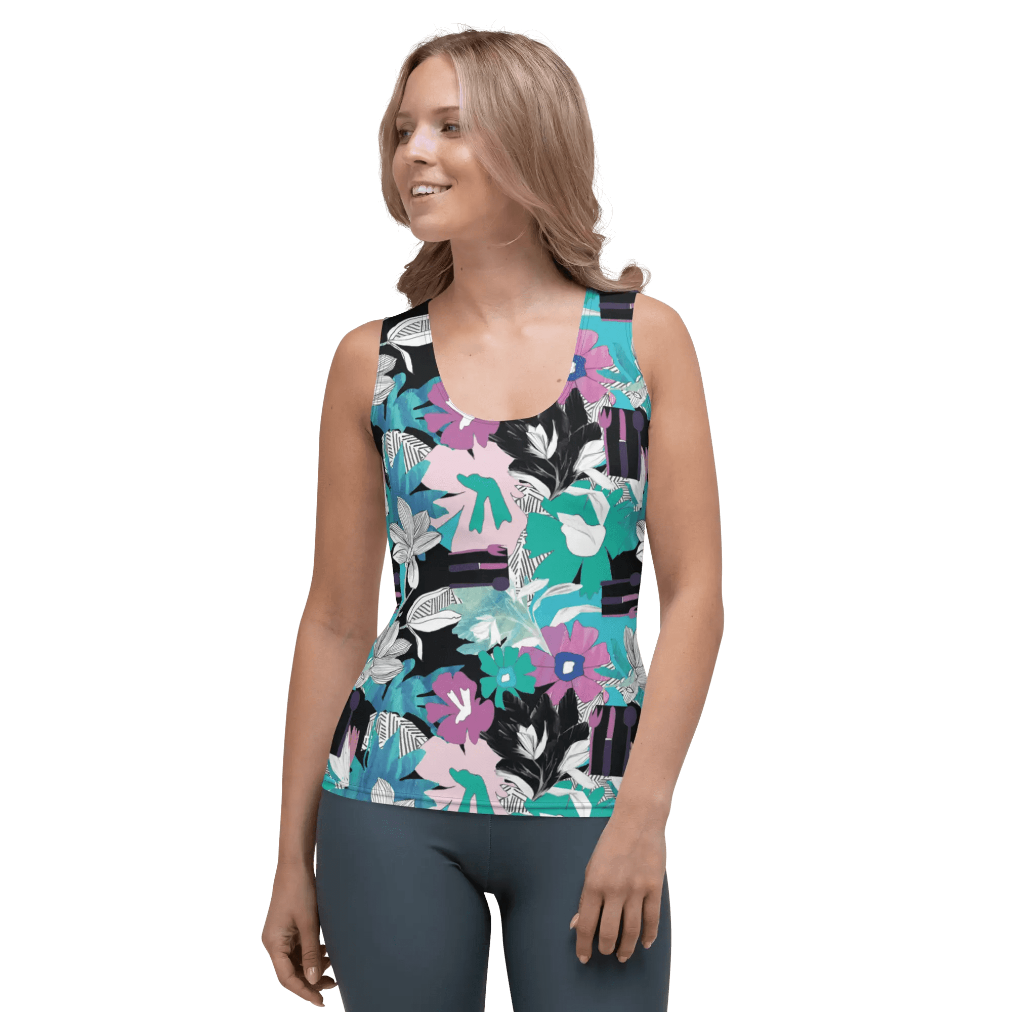 Printed Tank Tops for Bright Winter Seasonal Color Palette