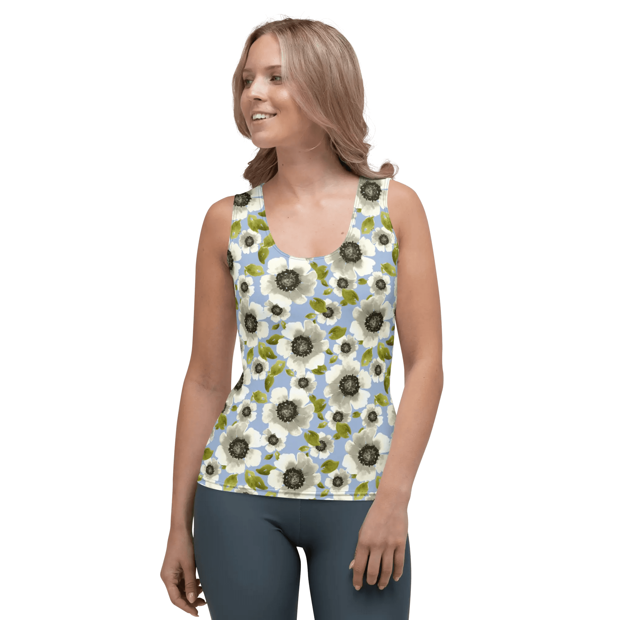 Printed Tank Tops for Soft Summer Seasonal Color Palette