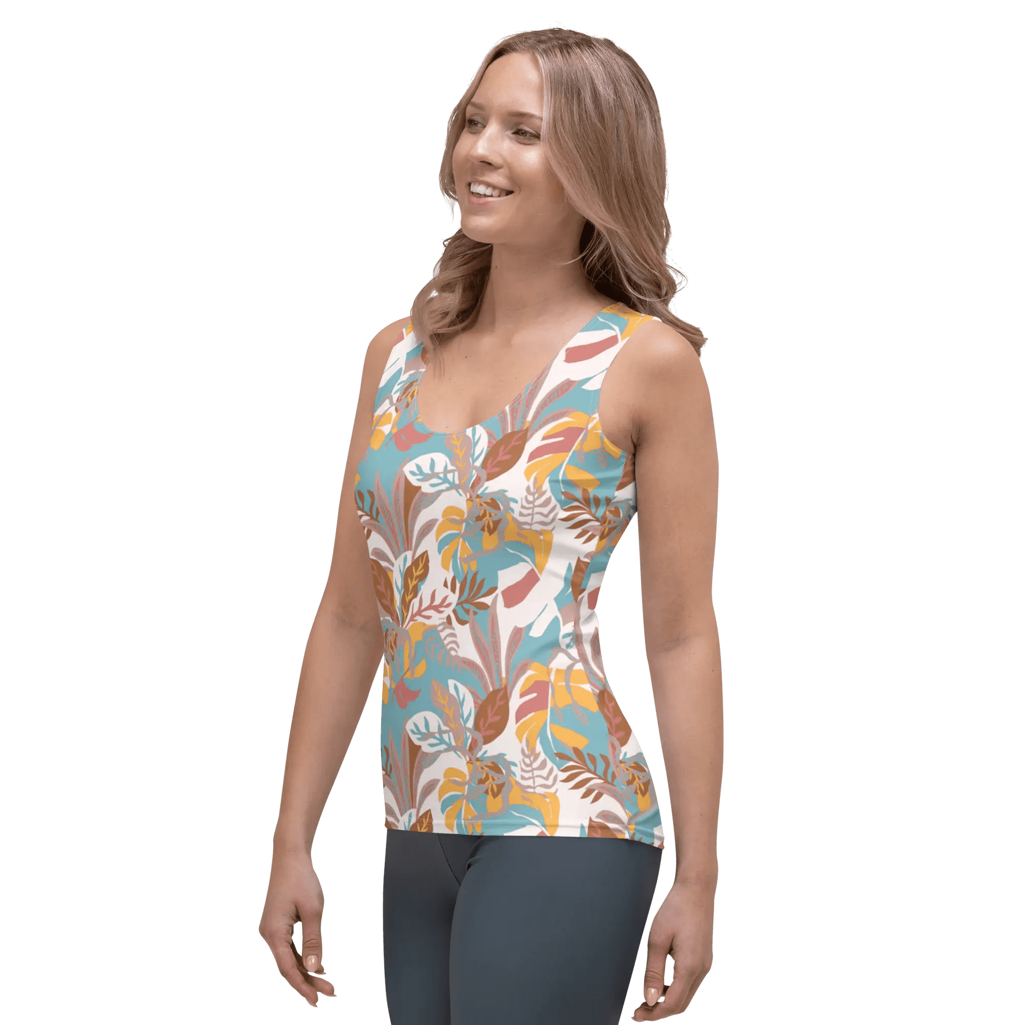 Printed Tank Tops for Soft Autumn Seasonal Color Palette