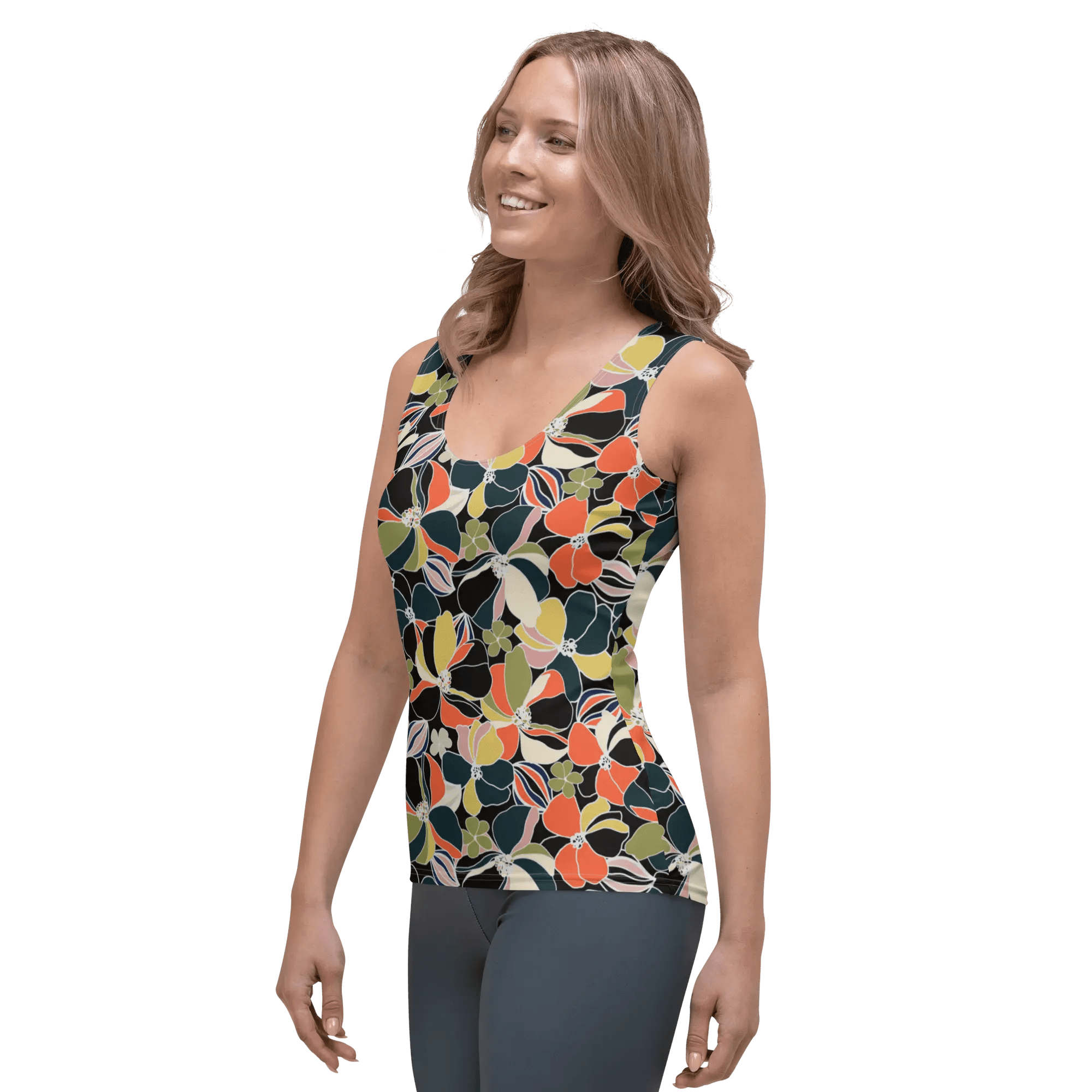 Printed Tank Tops for Dark Autumn Seasonal Color Palette