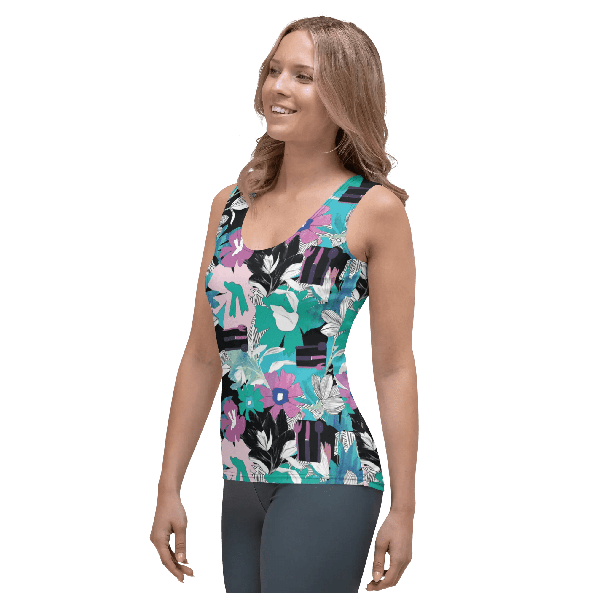 Printed Tank Tops for Bright Winter Seasonal Color Palette