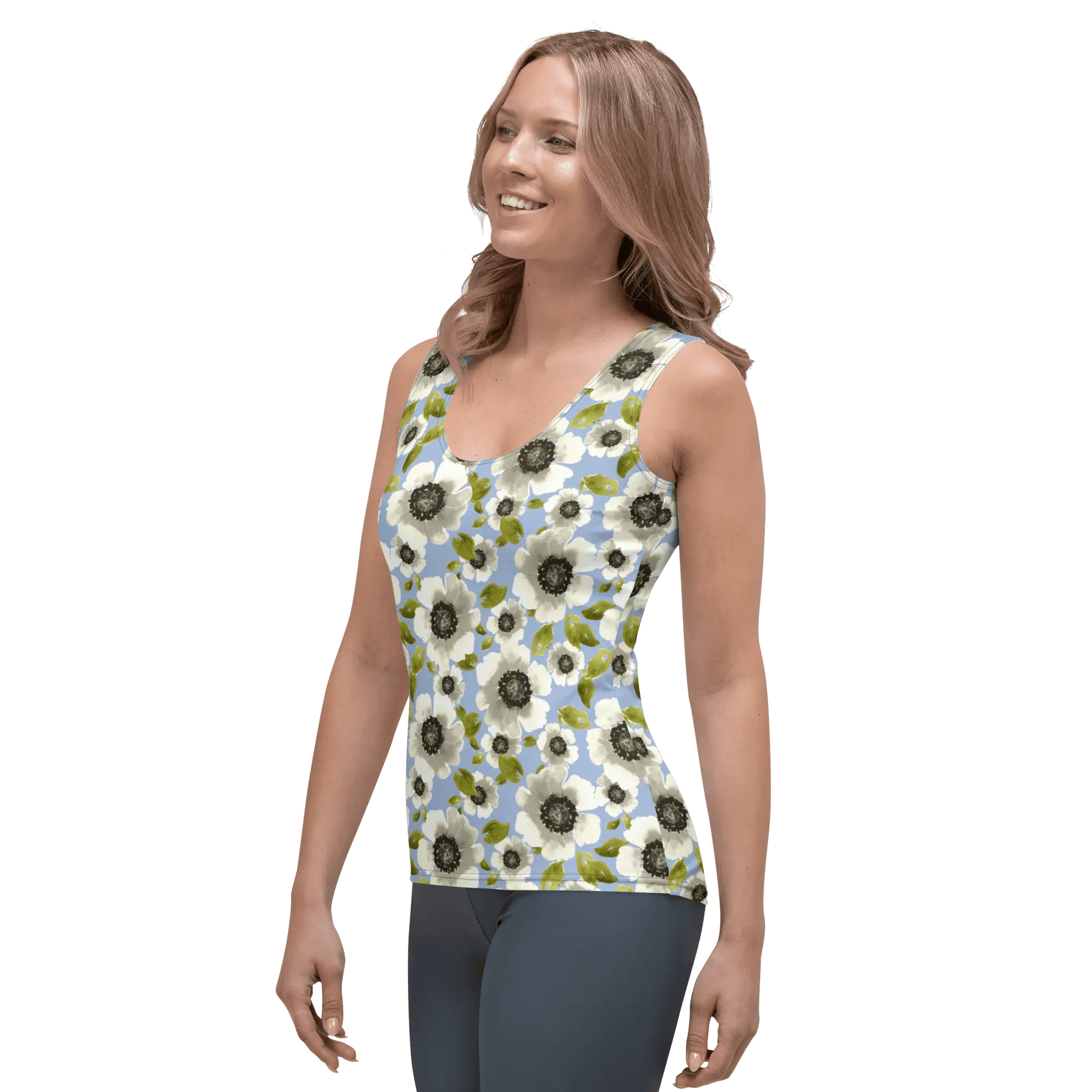 Printed Tank Tops for Soft Summer Seasonal Color Palette