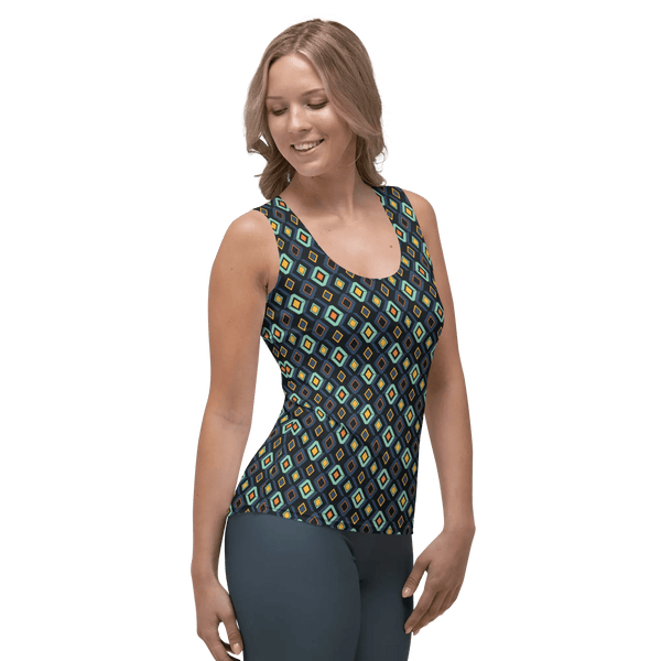 Printed Tank Tops for Bright Winter Seasonal Color Palette