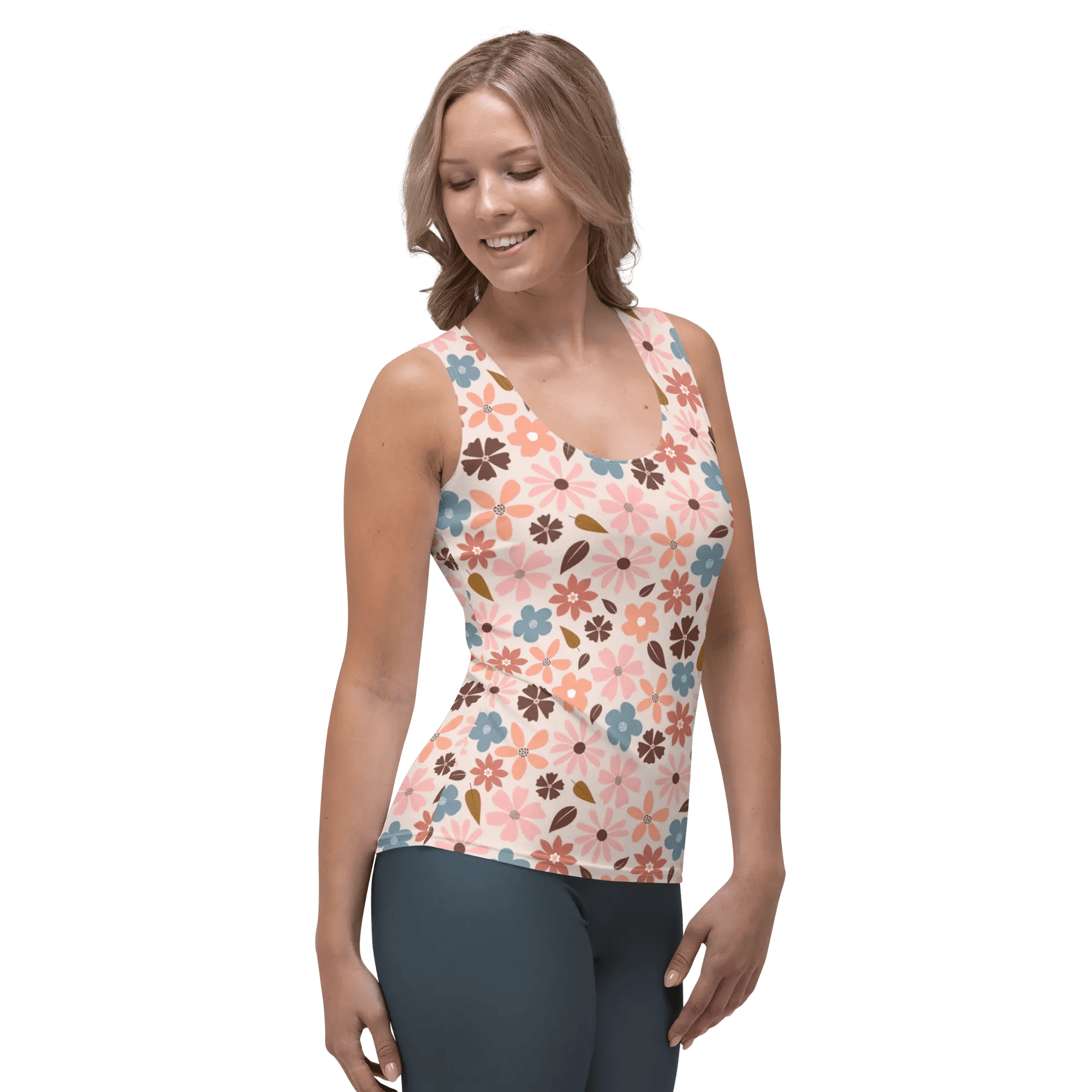 Printed Tank Tops for Soft Autumn Seasonal Color Palette