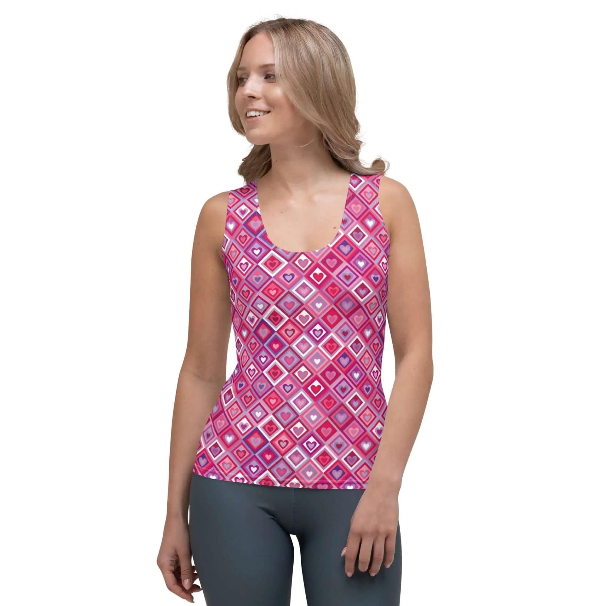 Printed Tank Tops for Bright Winter Seasonal Color Palette