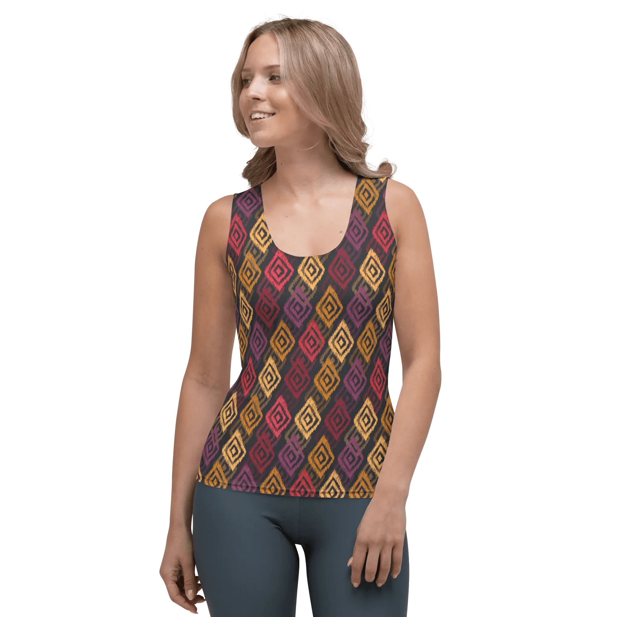 Printed Tank Tops for Dark Autumn Seasonal Color Palette