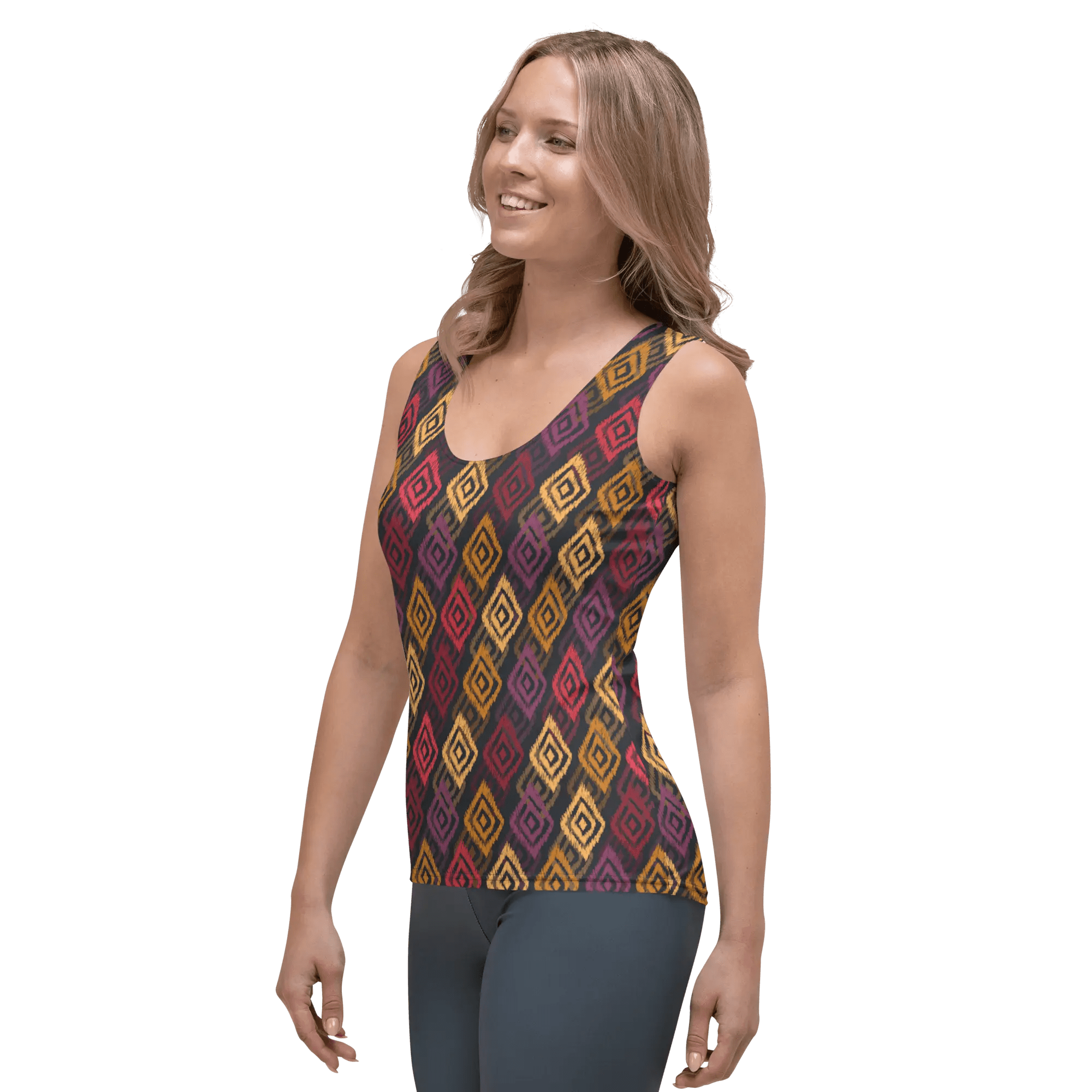 Printed Tank Tops for Dark Autumn Seasonal Color Palette