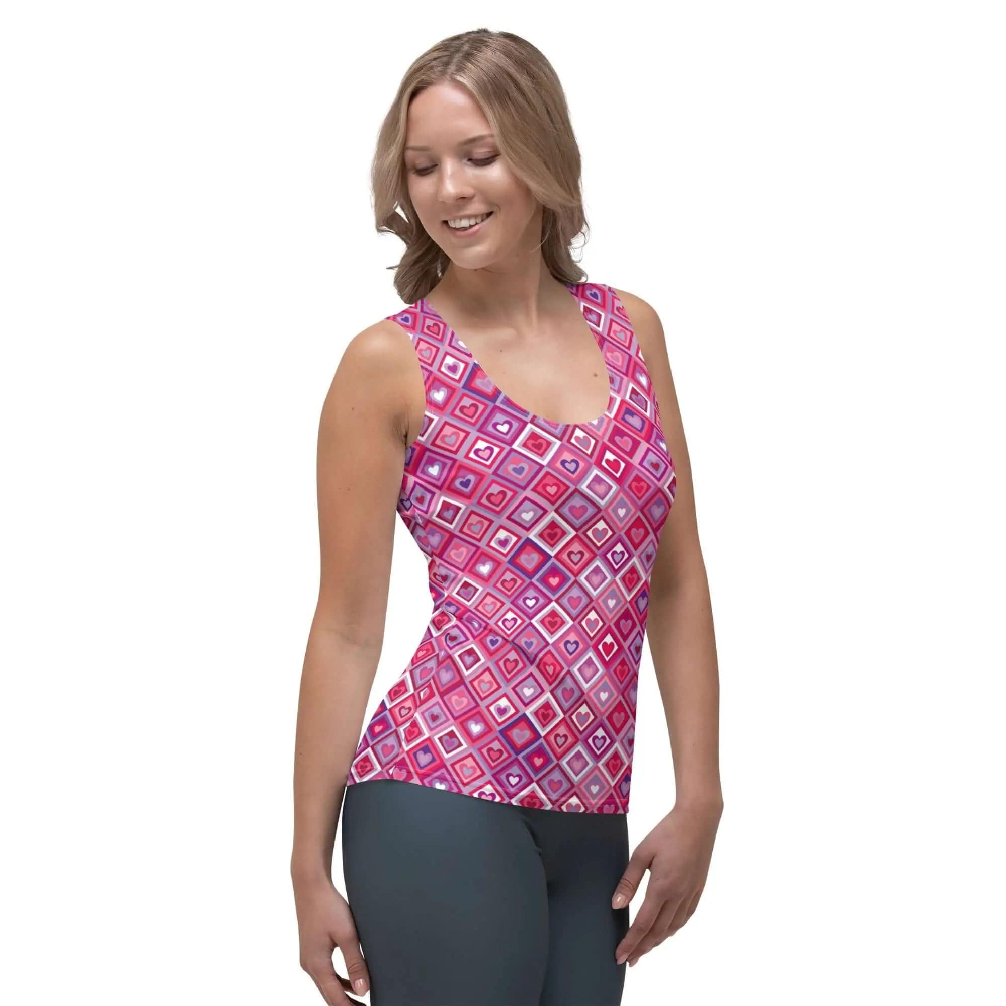 Printed Tank Tops for Bright Winter Seasonal Color Palette