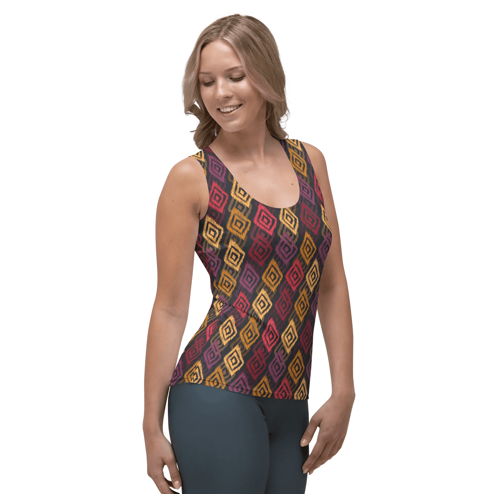 Printed Tank Tops for Dark Autumn Seasonal Color Palette